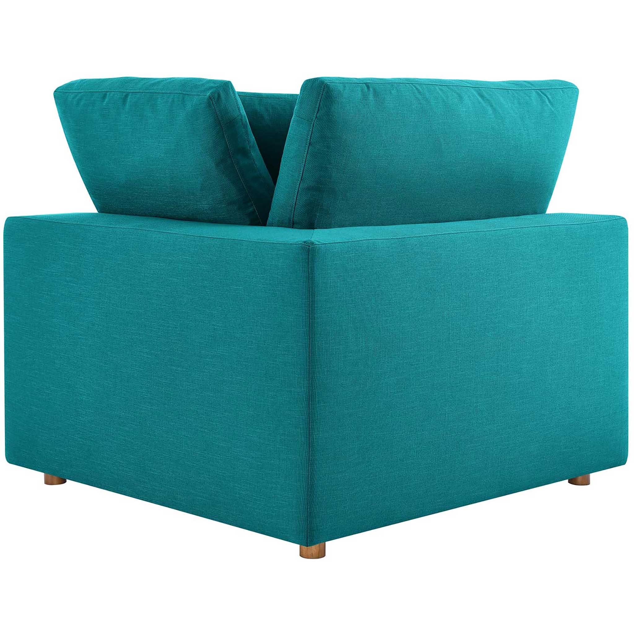 Carmen Down Filled Overstuffed Sofa Teal - Image 5