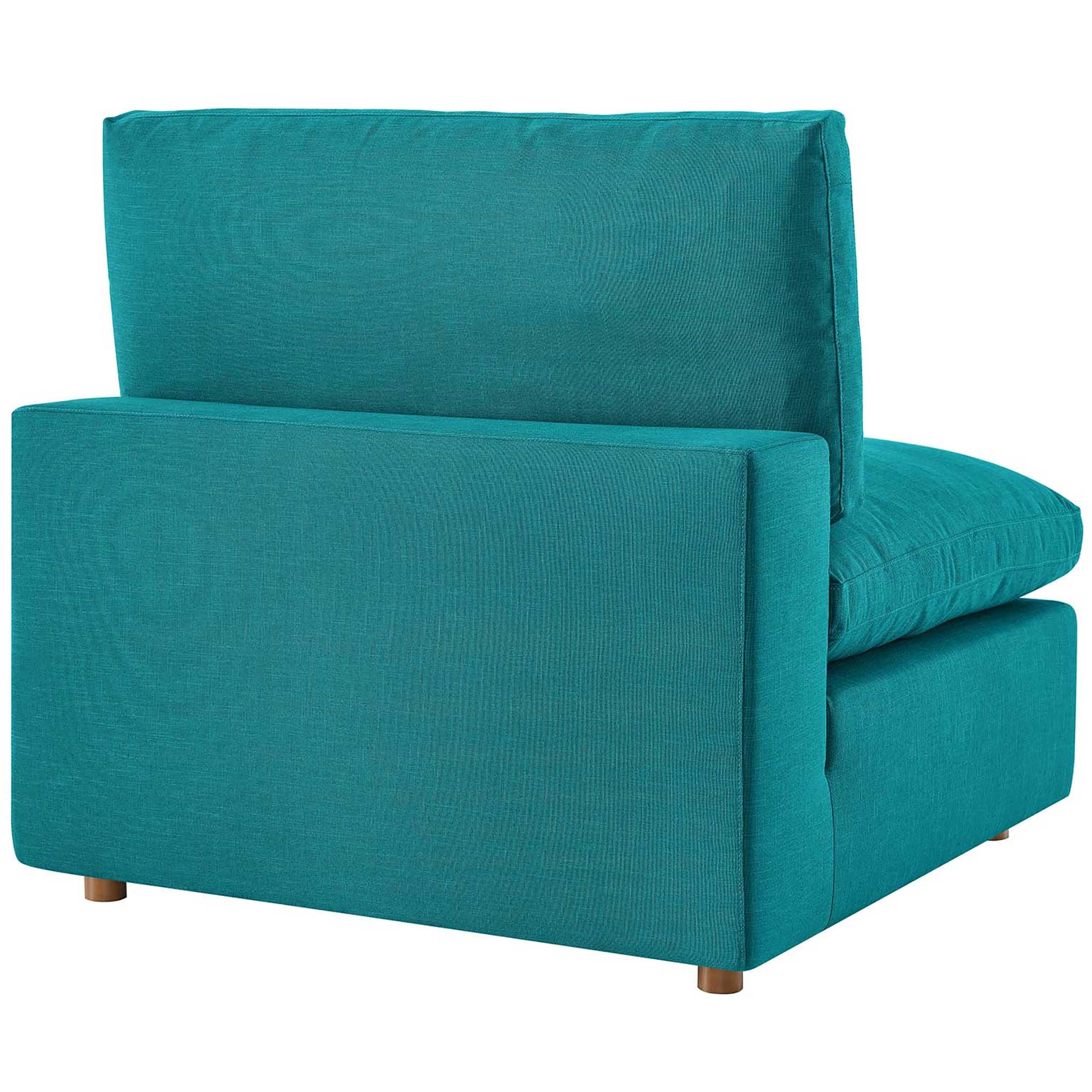 Carmen Down Filled Overstuffed Sofa Teal - Image 7