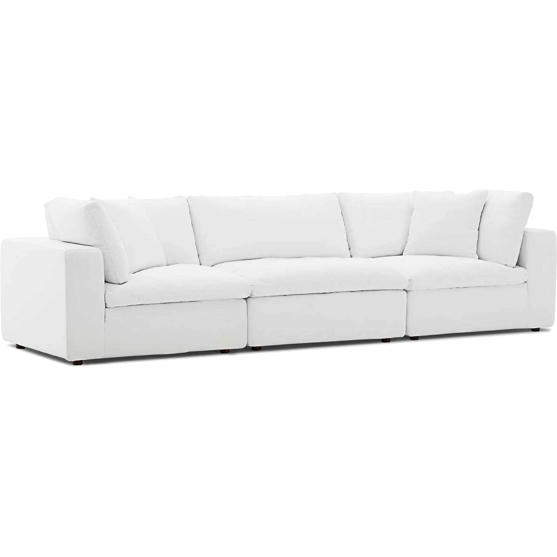 Carmen Down Filled Overstuffed Sofa White - Image 2