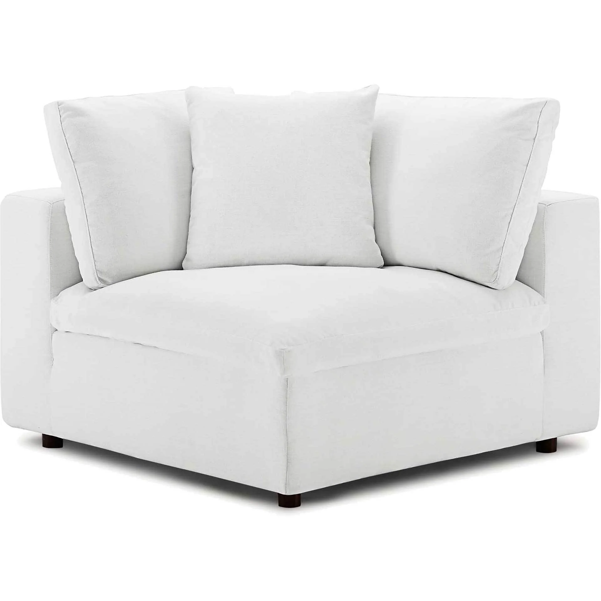 Carmen Down Filled Overstuffed Sofa White - Image 6