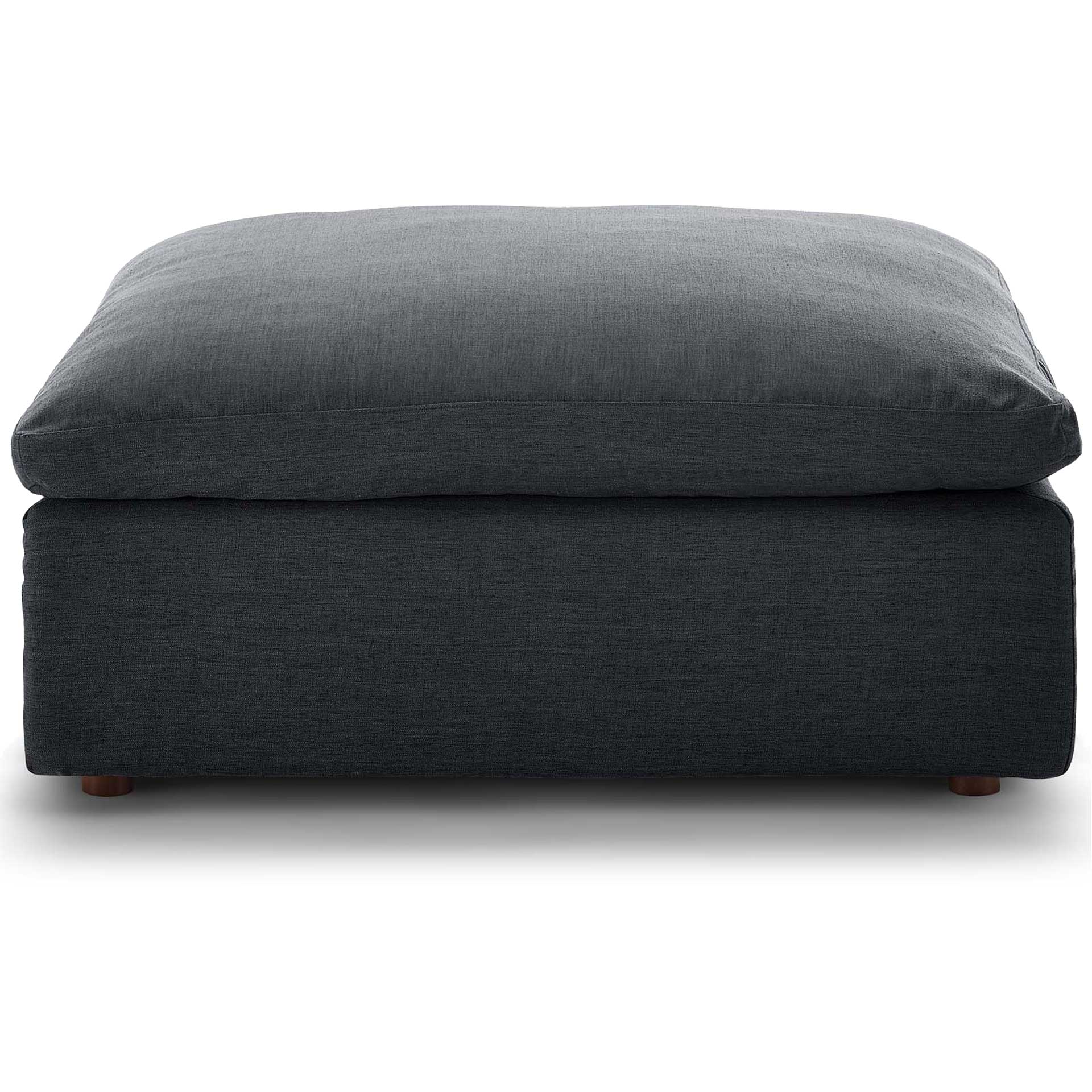 Carmen Overstuffed Ottoman Gray - Image 2