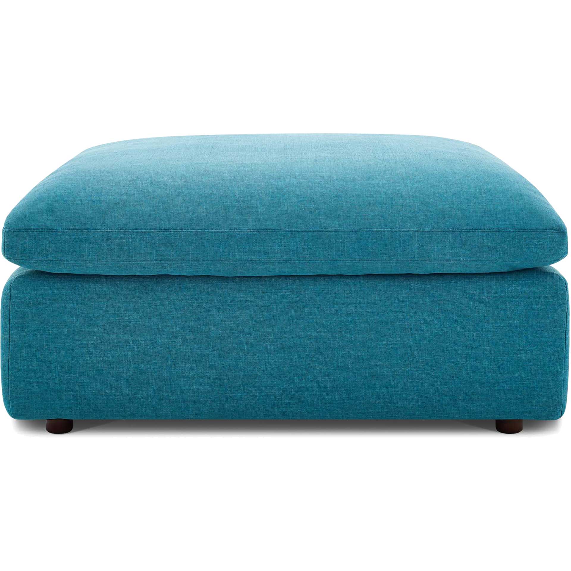 Carmen Overstuffed Ottoman Teal - Image 2
