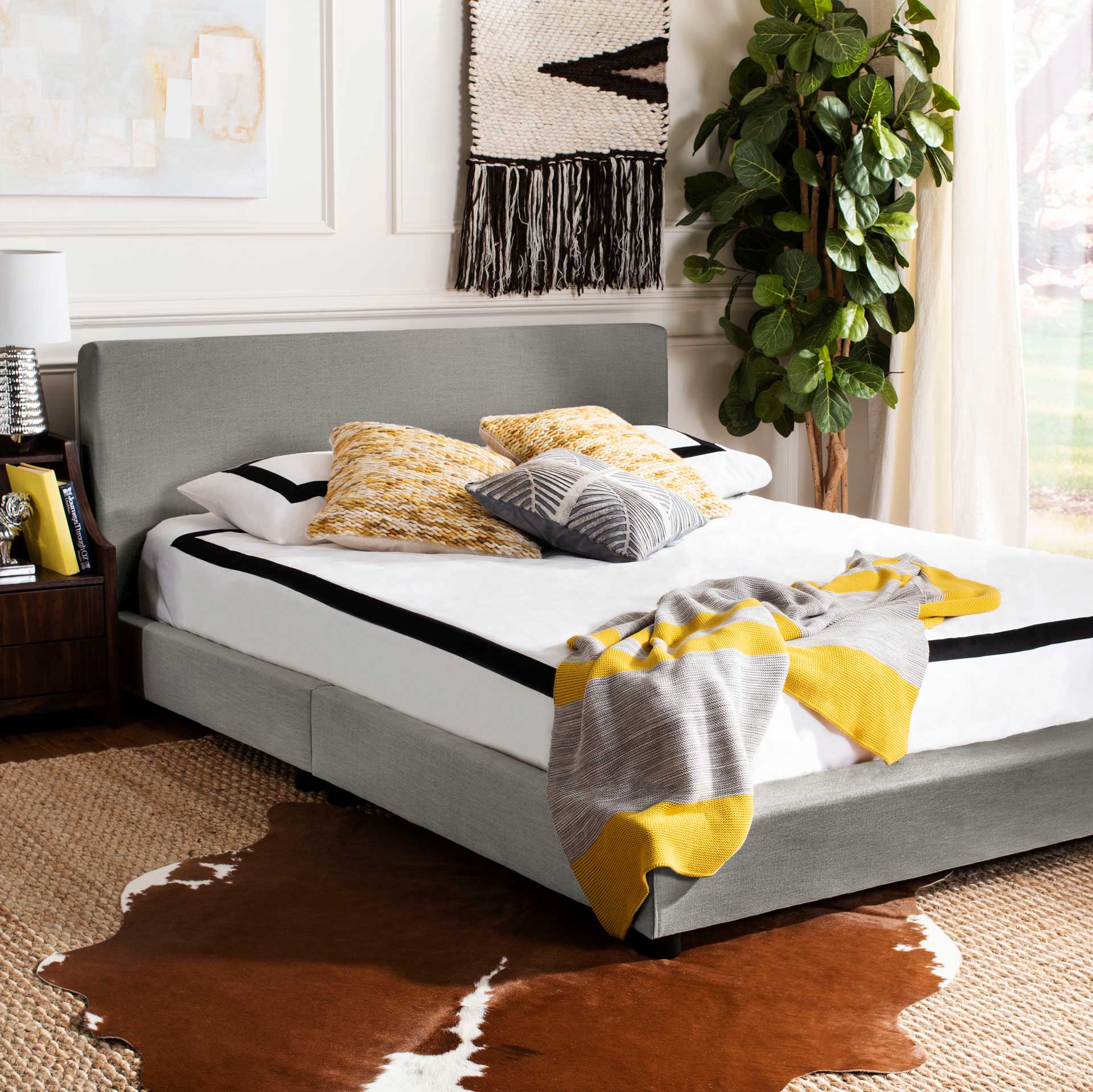 Carolina Upholstered Bed Gray - Image 6