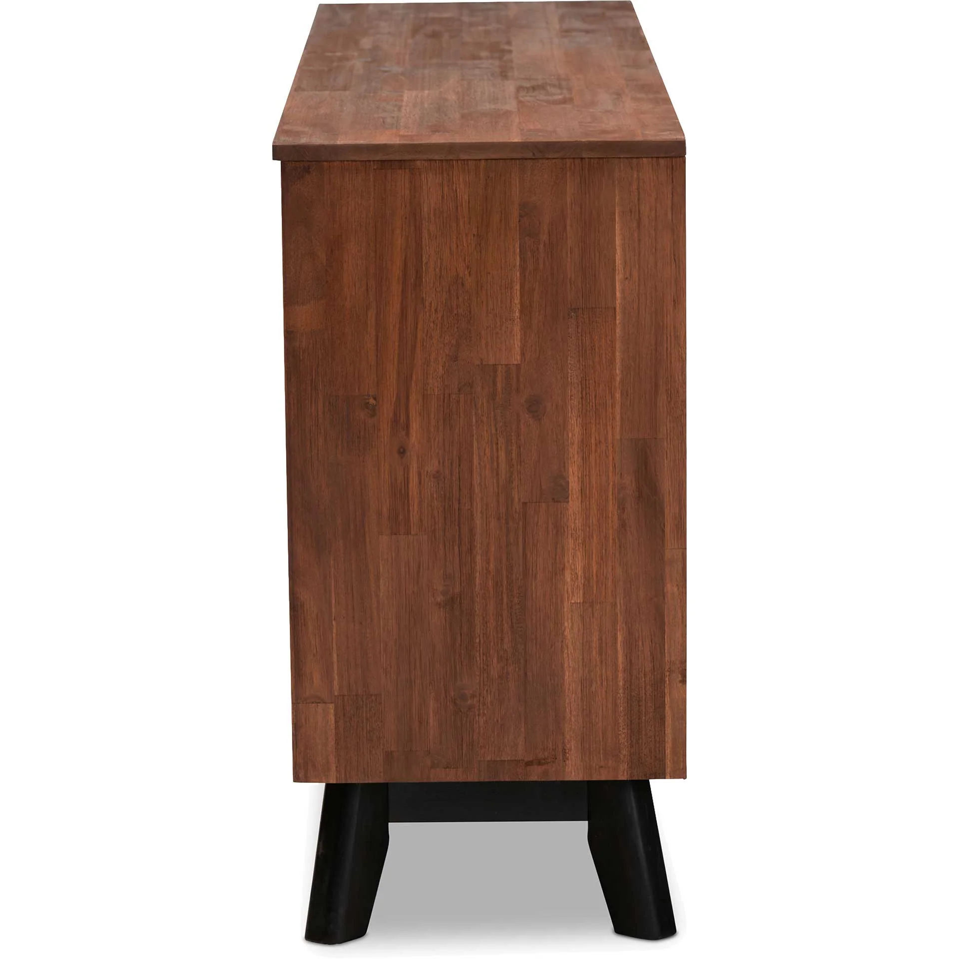 Caroline 2-Door Wood Sideboard Brown/Black - Image 3