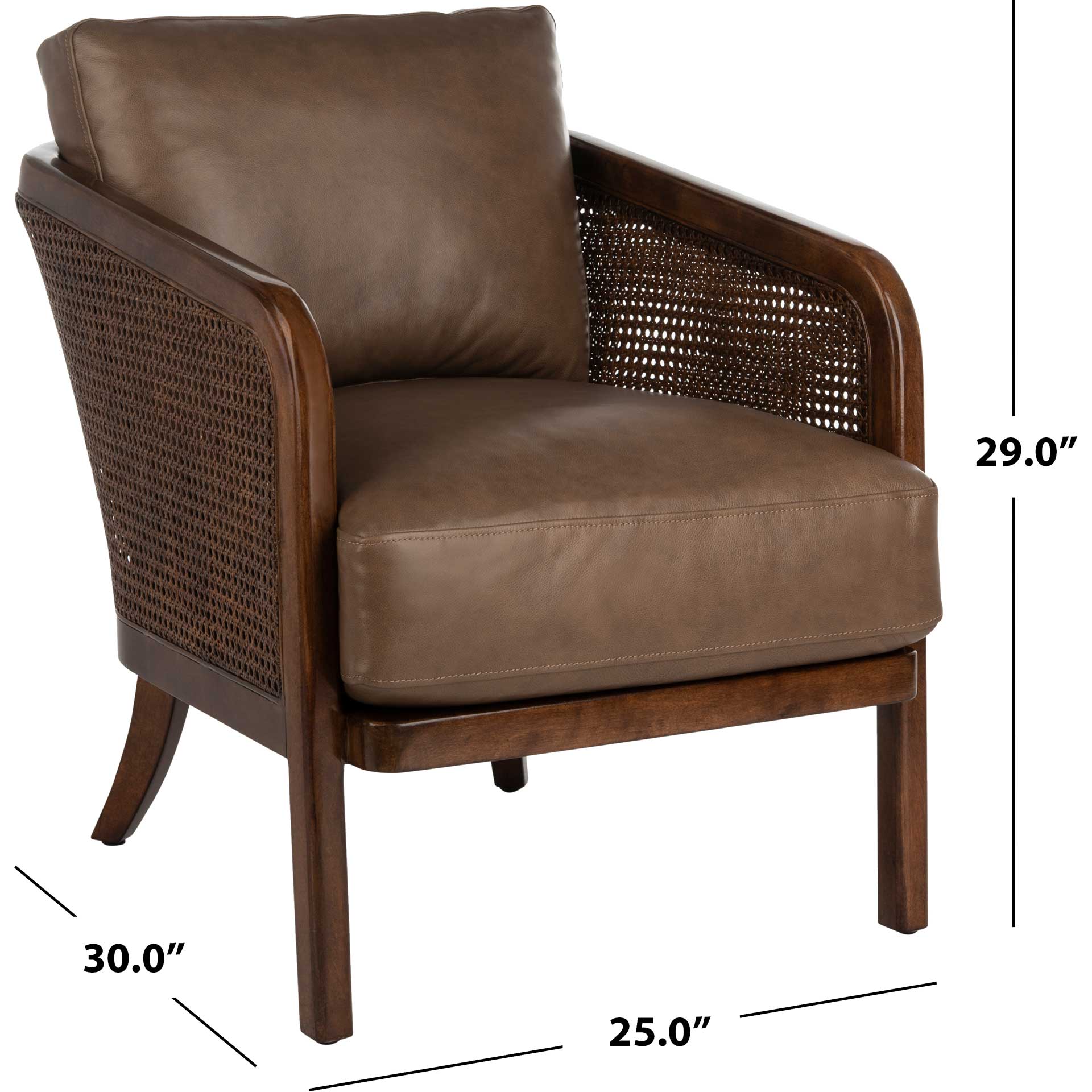 Caroline Barrel Back Chair Dark Brown - Image 9