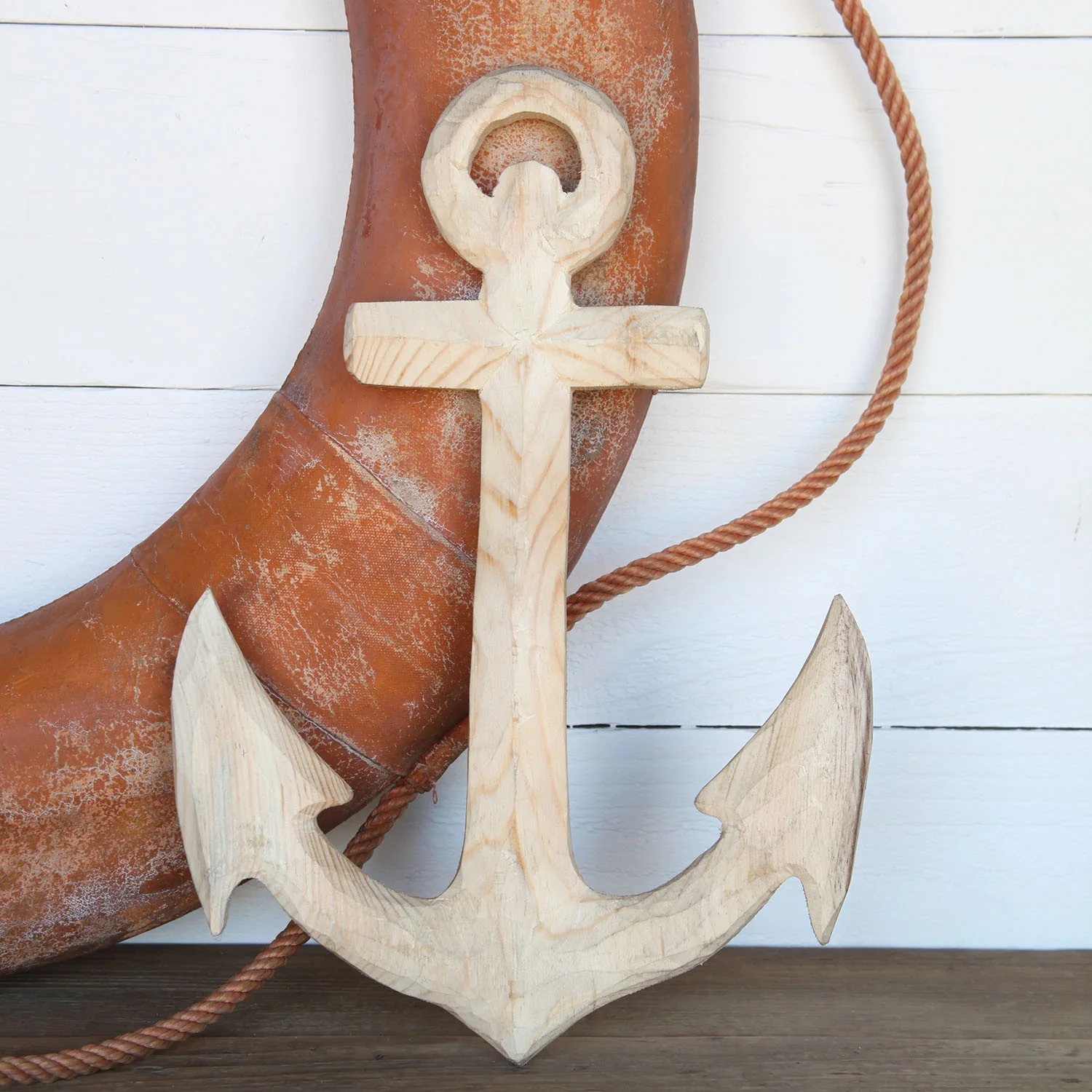 Carved Wood Anchor - Image 2