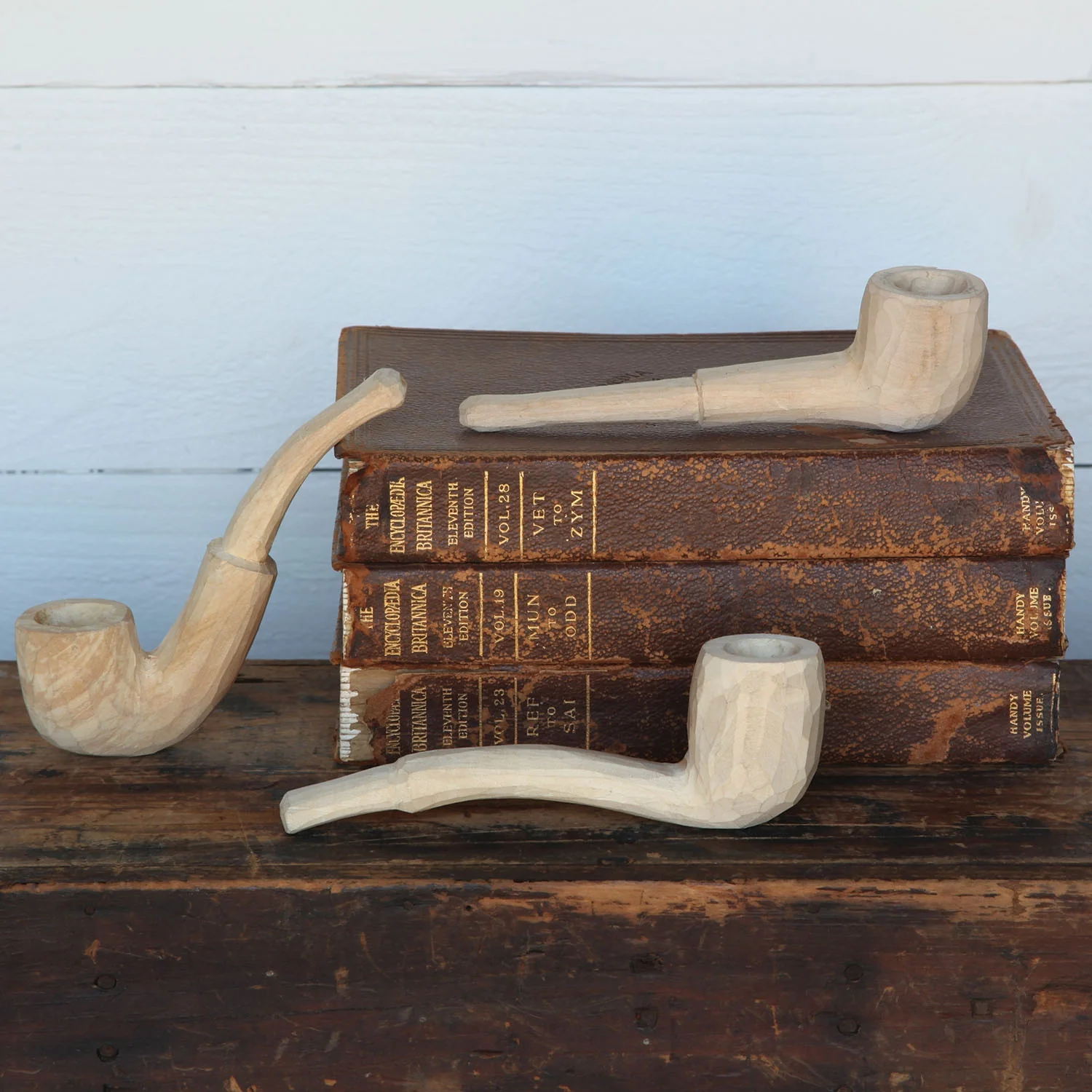 Carved Wood Pipes (Set of 3) - Image 3