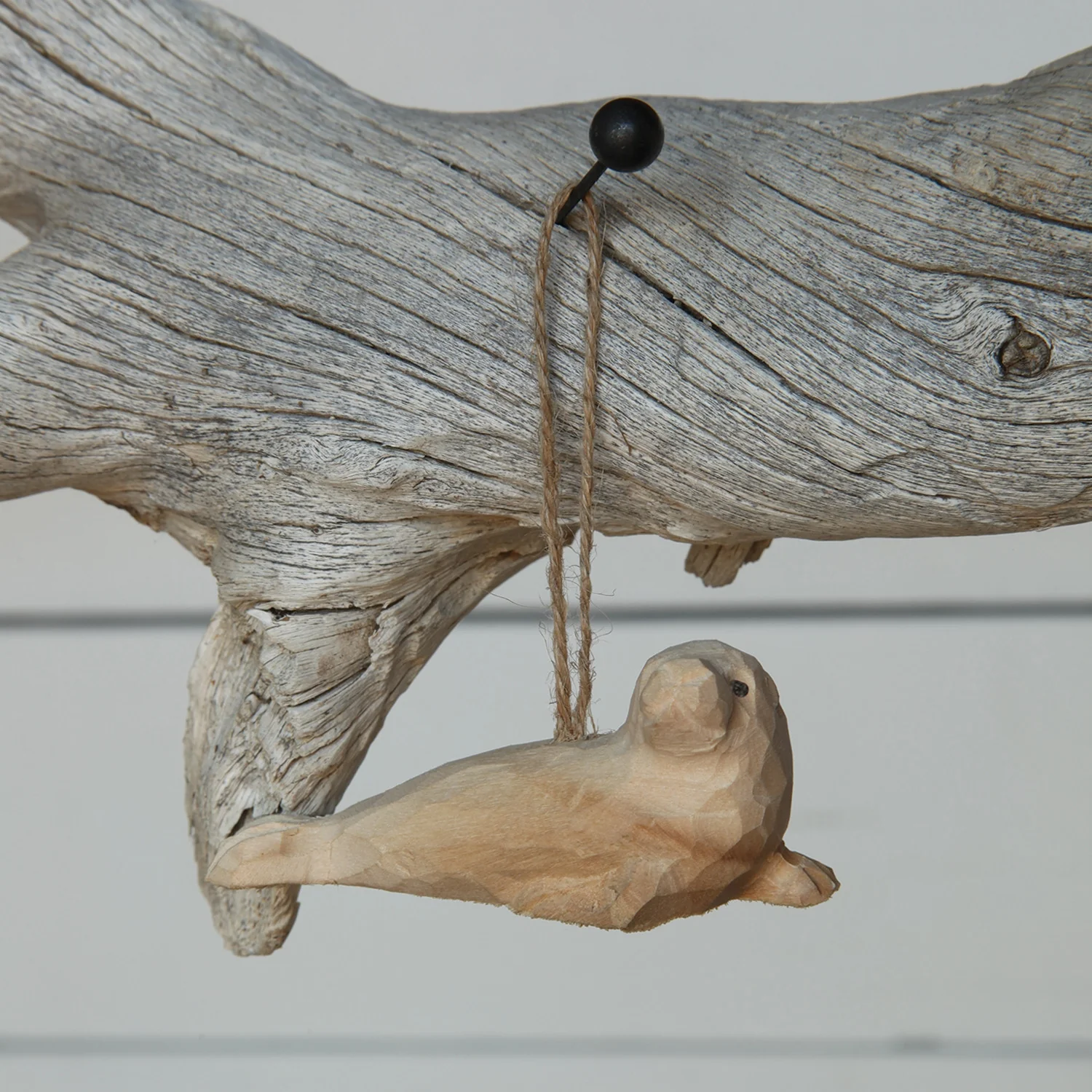 Carved Wood Seal Ornament - Image 2