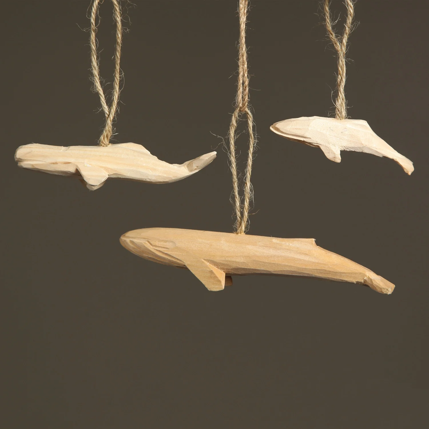 Carved Wood Sperm Whale Ornament - Image 3