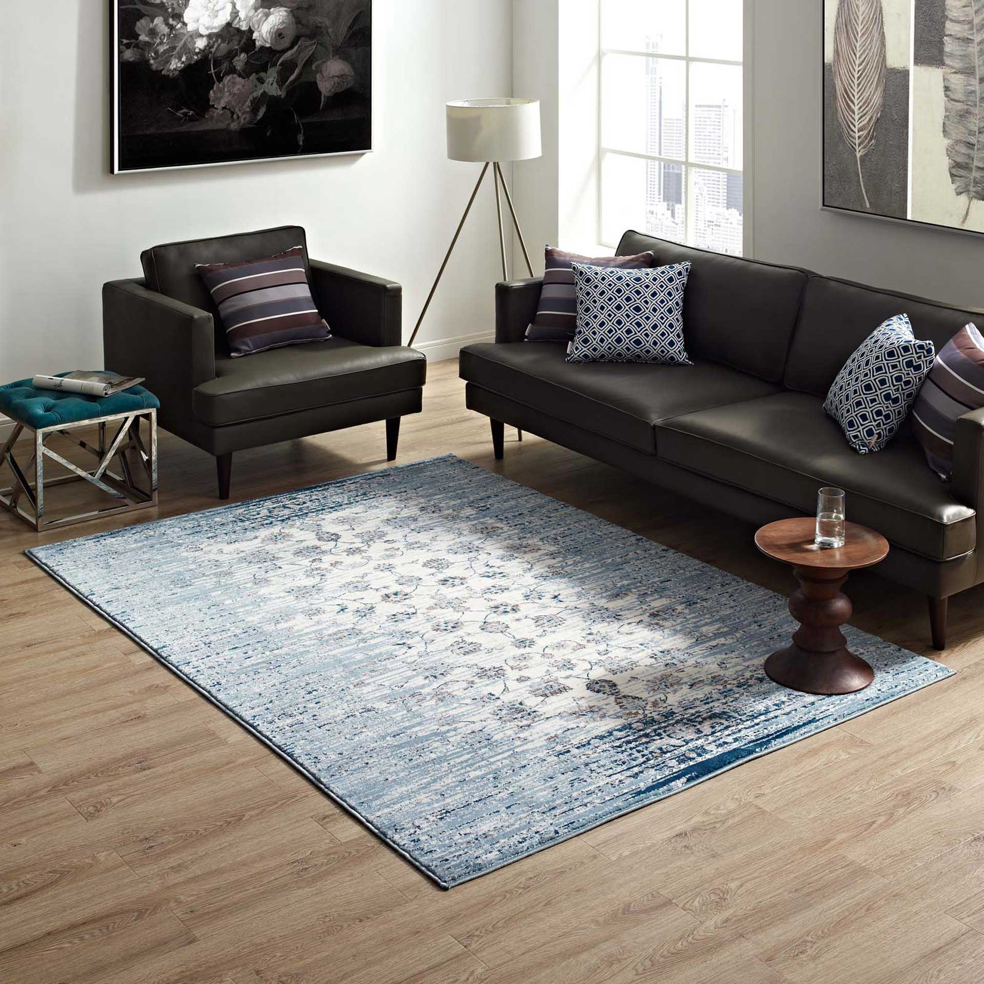 Carver Area Rug Moroccan Blue/Ivory - Image 7