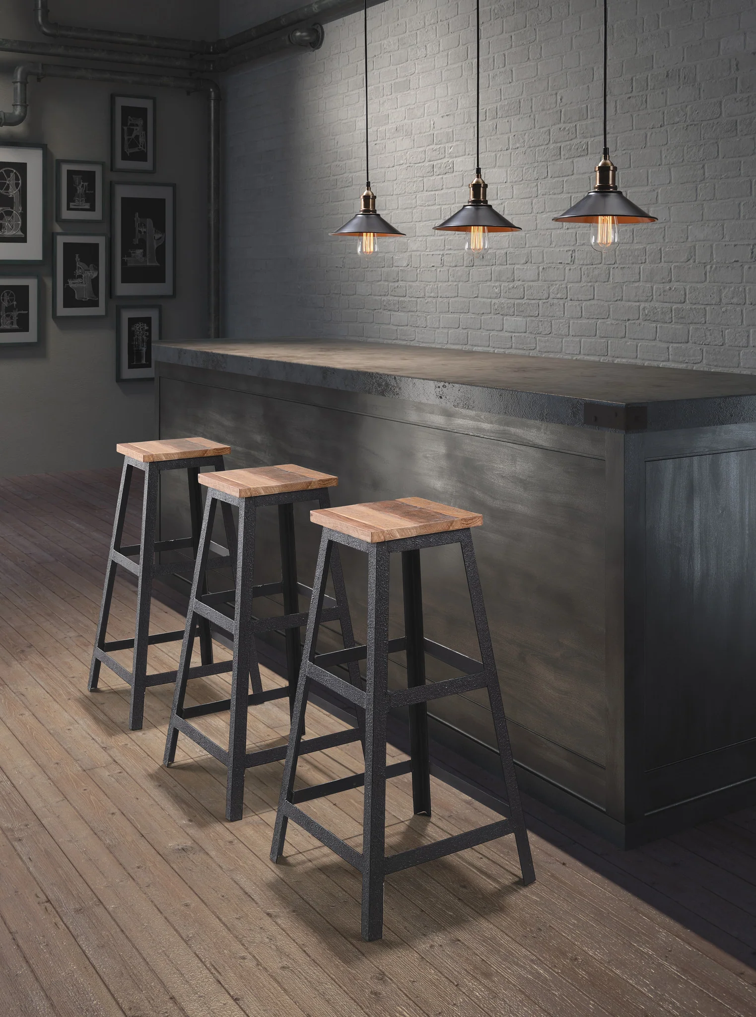 Carver Barstool Distressed Natural - Image 3