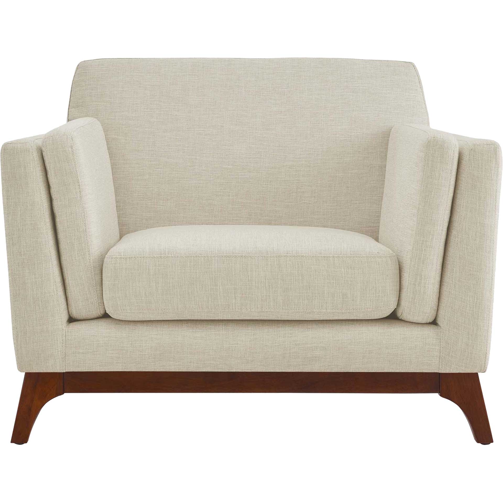 Casa Upholstered Fabric Armchair Beige - Image 2