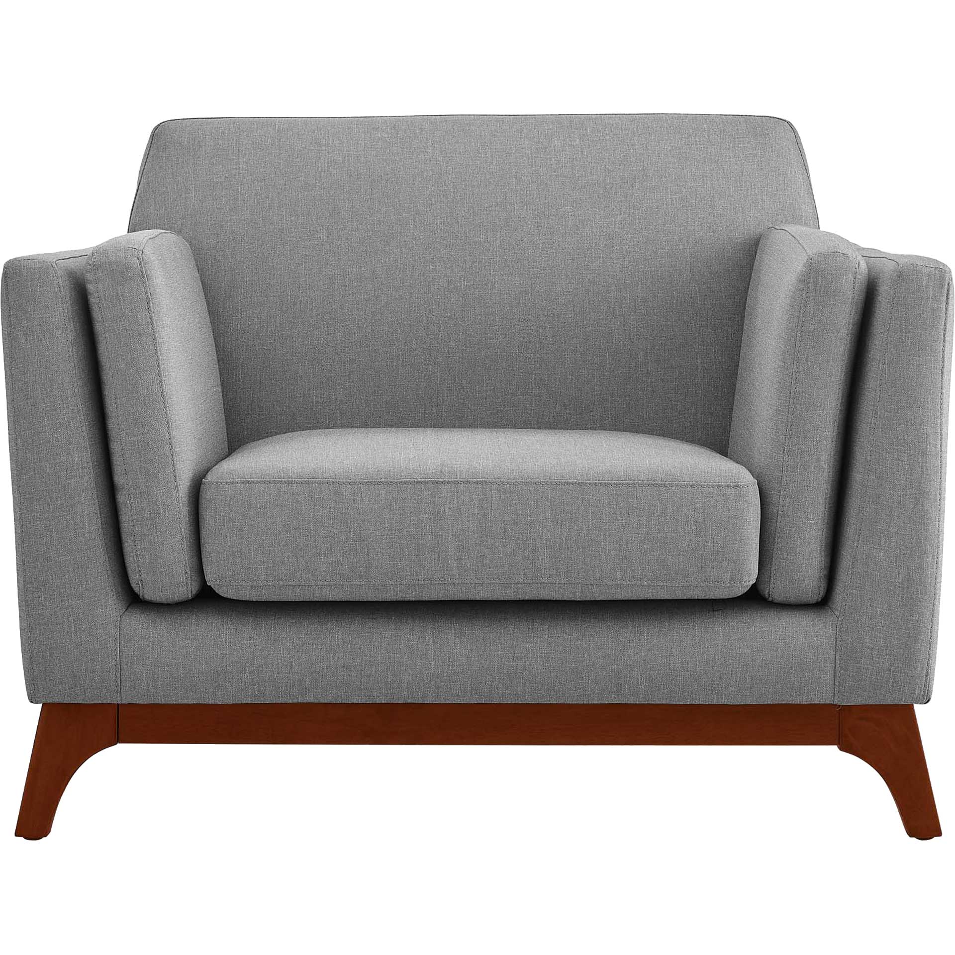 Casa Upholstered Fabric Armchair Light Gray - Image 2
