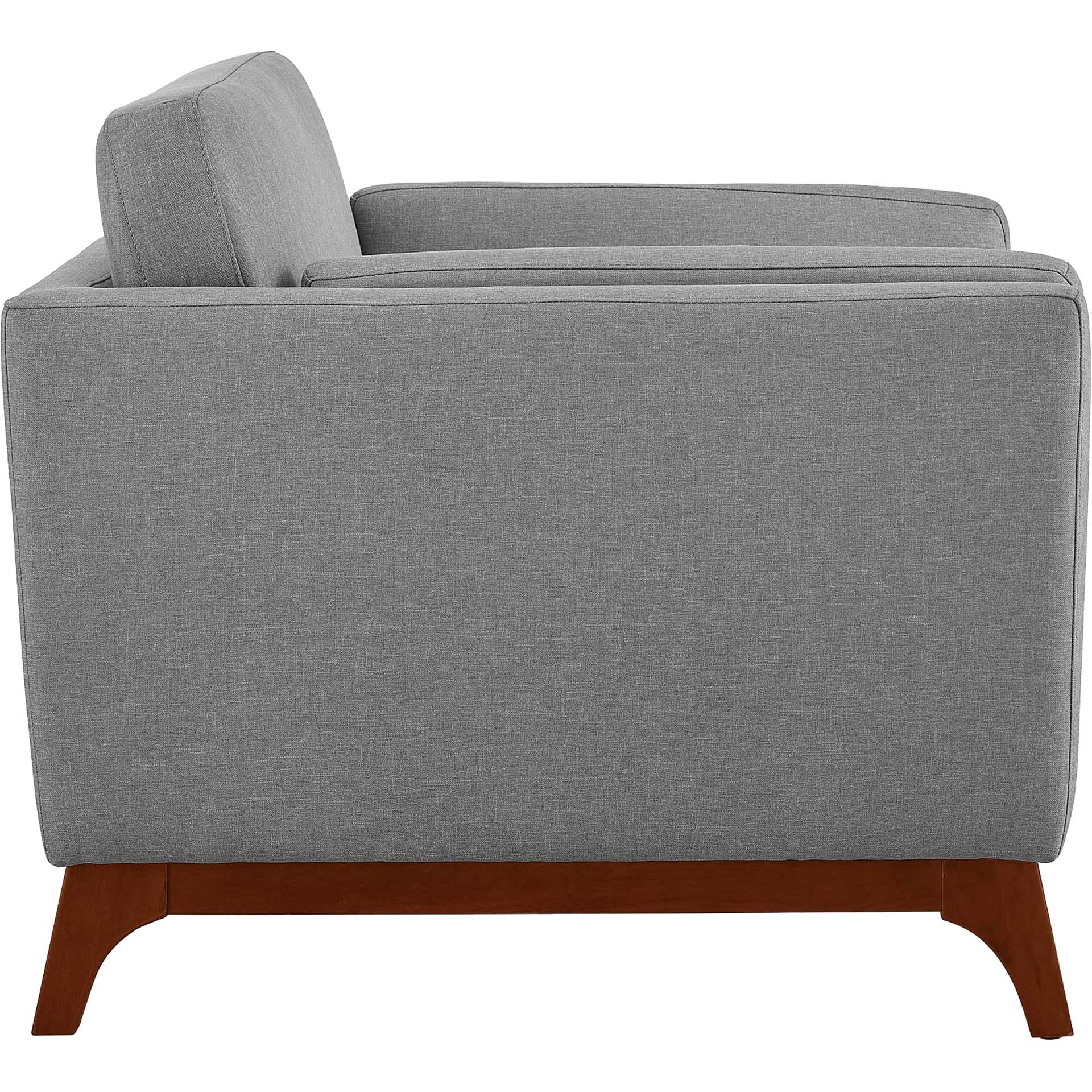 Casa Upholstered Fabric Armchair Light Gray - Image 3