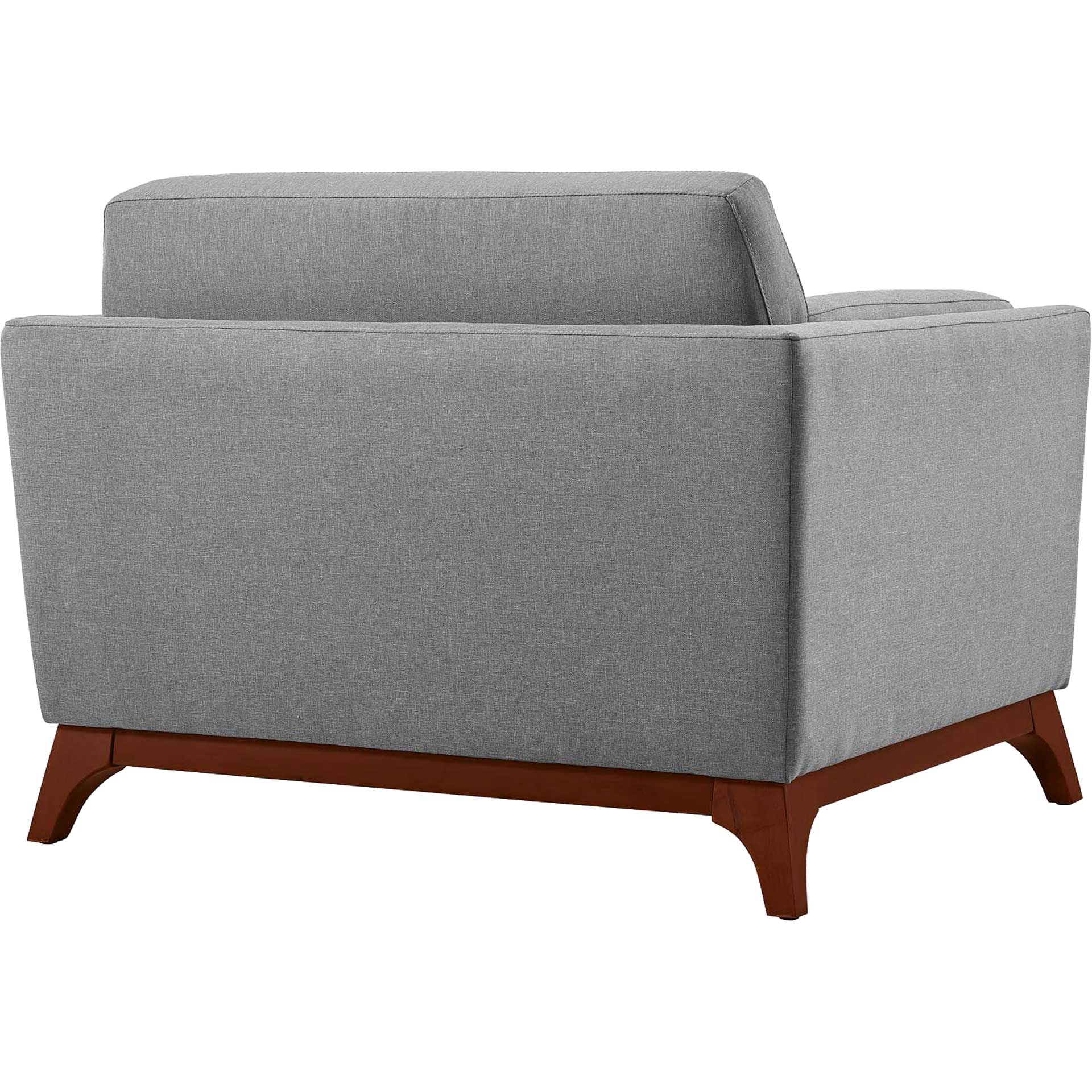 Casa Upholstered Fabric Armchair Light Gray - Image 4