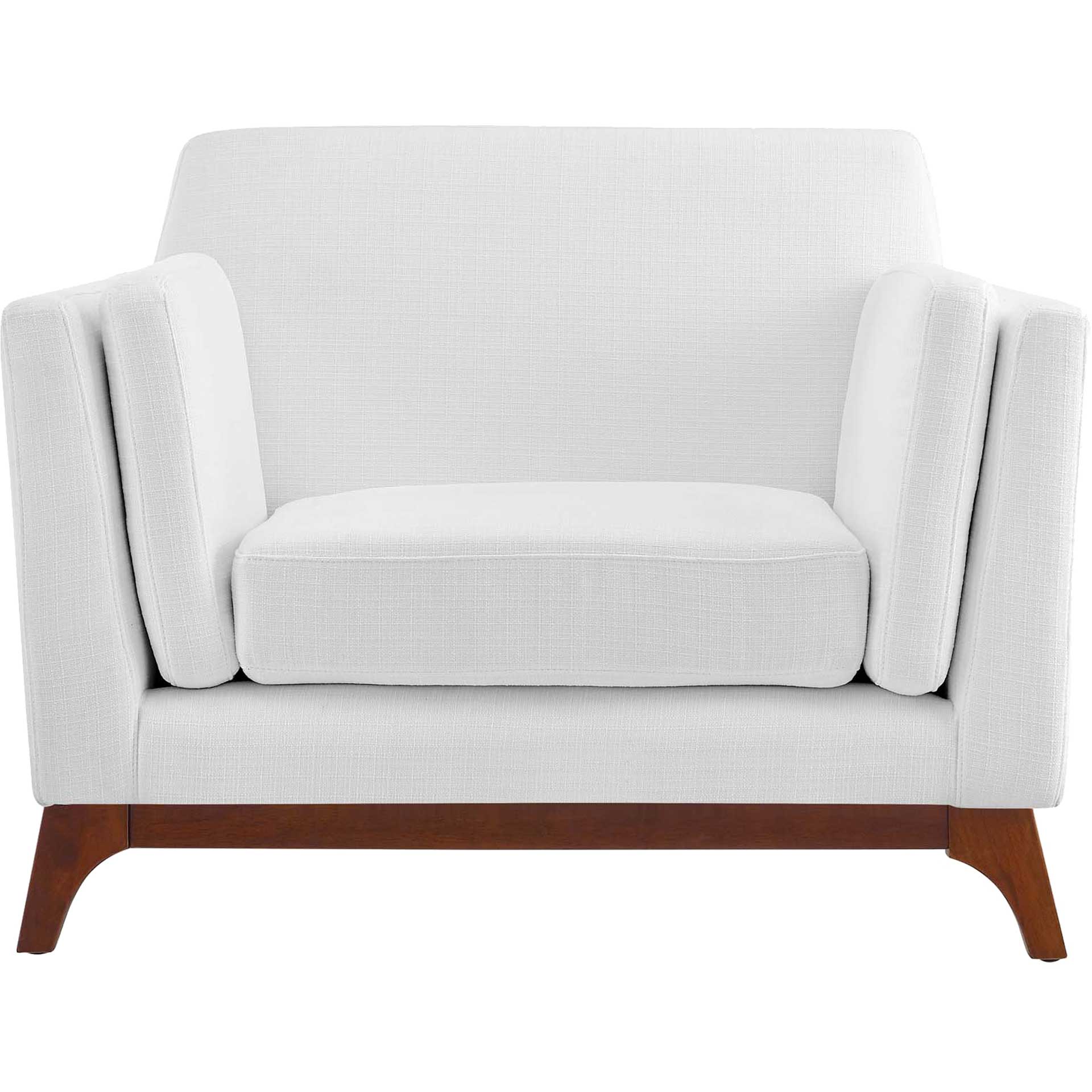 Casa Upholstered Fabric Armchair White - Image 2