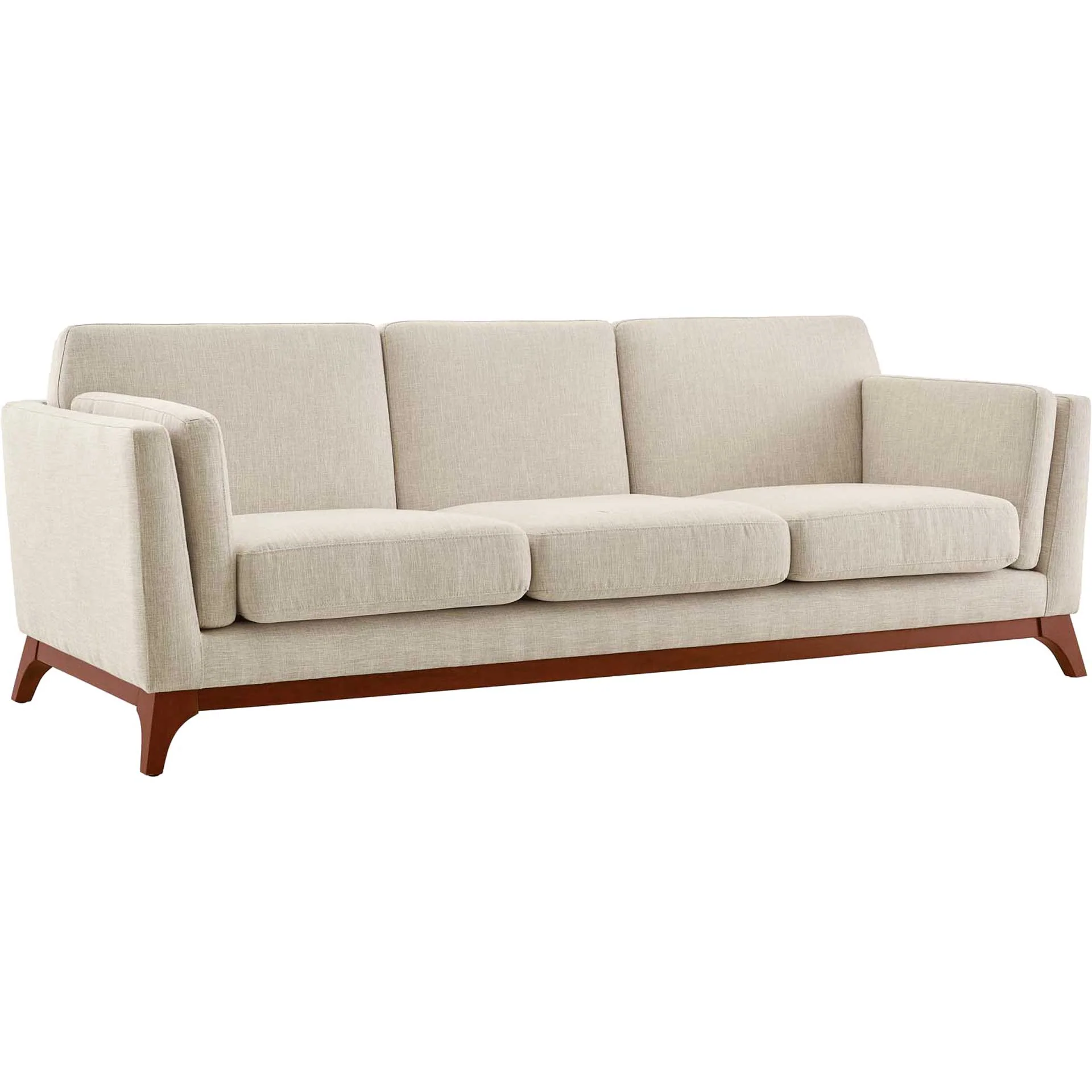 Casa Upholstered Fabric Sofa Beige - Image 2