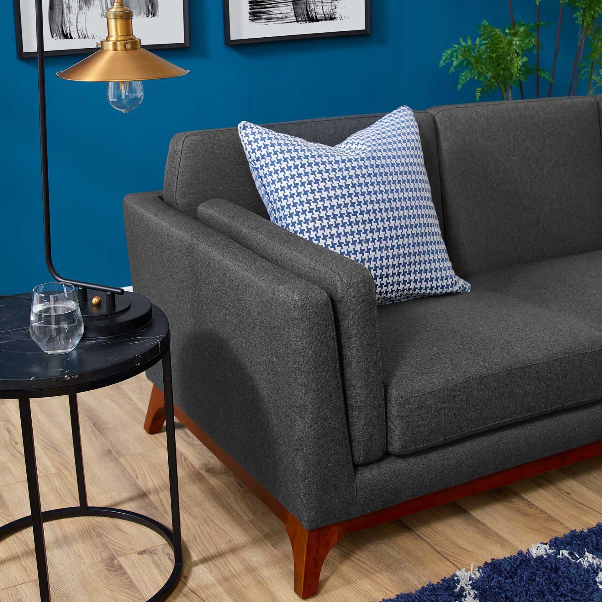 Casa Upholstered Fabric Sofa Gray - Image 4