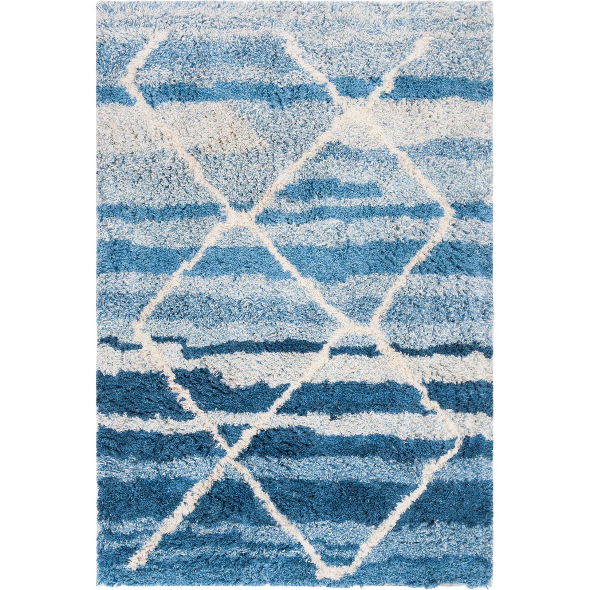 Casablanca Argyle Blue/Ivory Area Rug - Image 3