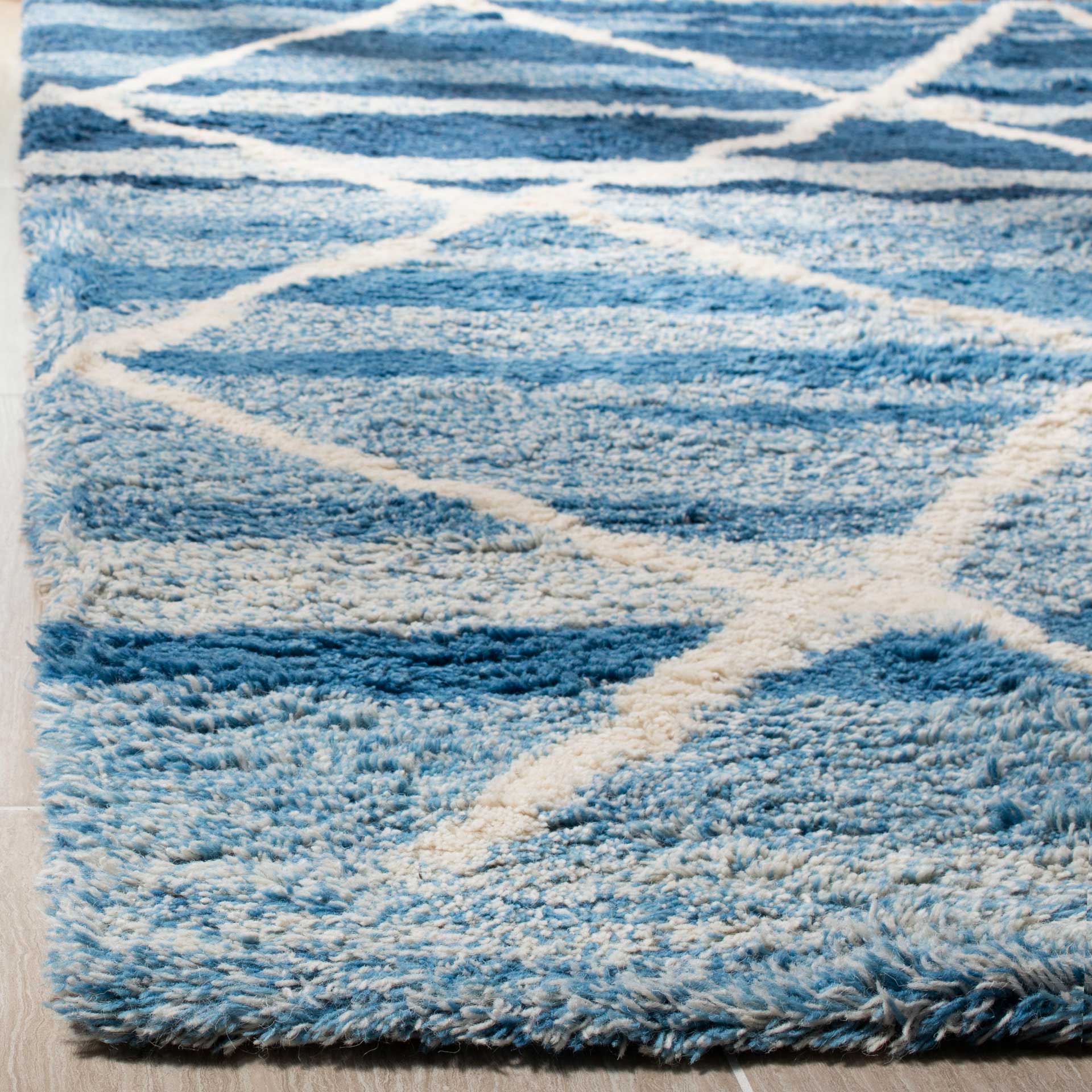 Casablanca Argyle Blue/Ivory Area Rug - Image 4