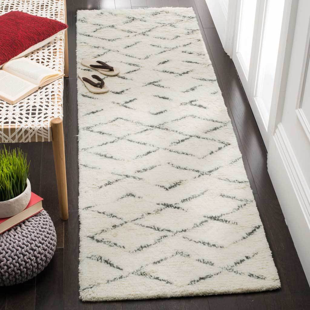 Casablanca Geometry Ivory/Gray Runner Rug - Image 2