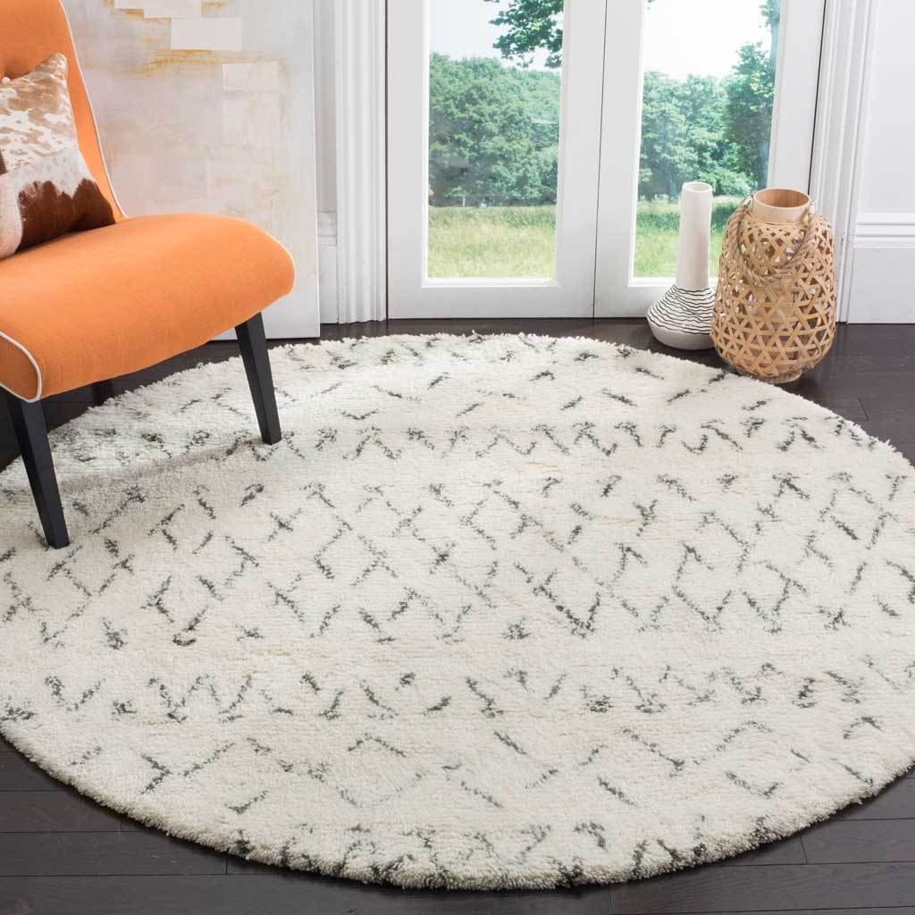 Casablanca Native Ivory/Gray Round Rug - Image 3