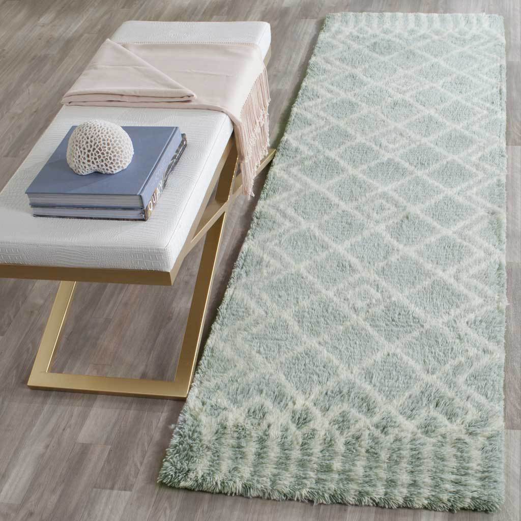 Casablanca Nomad Blue/Ivory Runner Rug - Image 3