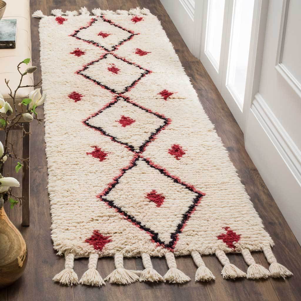 Casablanca Nomad Ivory/Fuchsia Runner Rug - Image 2