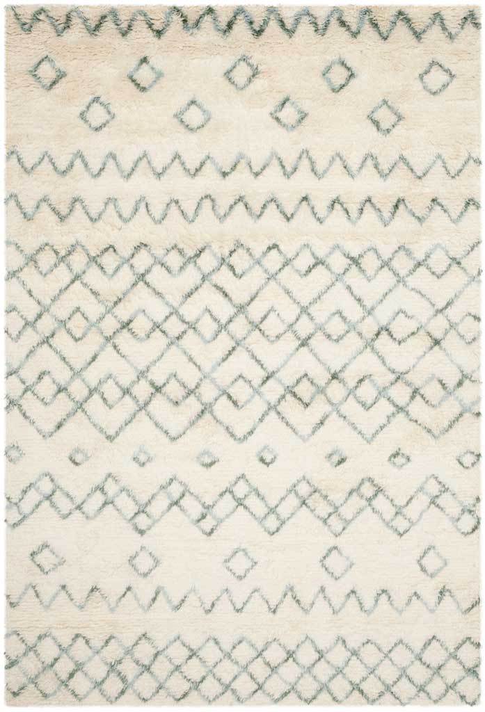 Casablanca Tribal Ivory/Blue Area Rug - Image 2