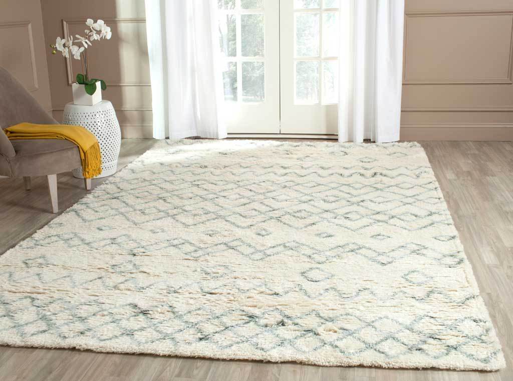 Casablanca Tribal Ivory/Blue Area Rug - Image 5
