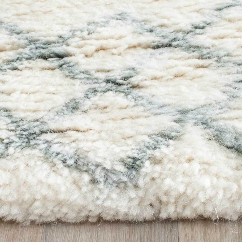 Casablanca Tribal Ivory/Blue Runner Rug - Image 2