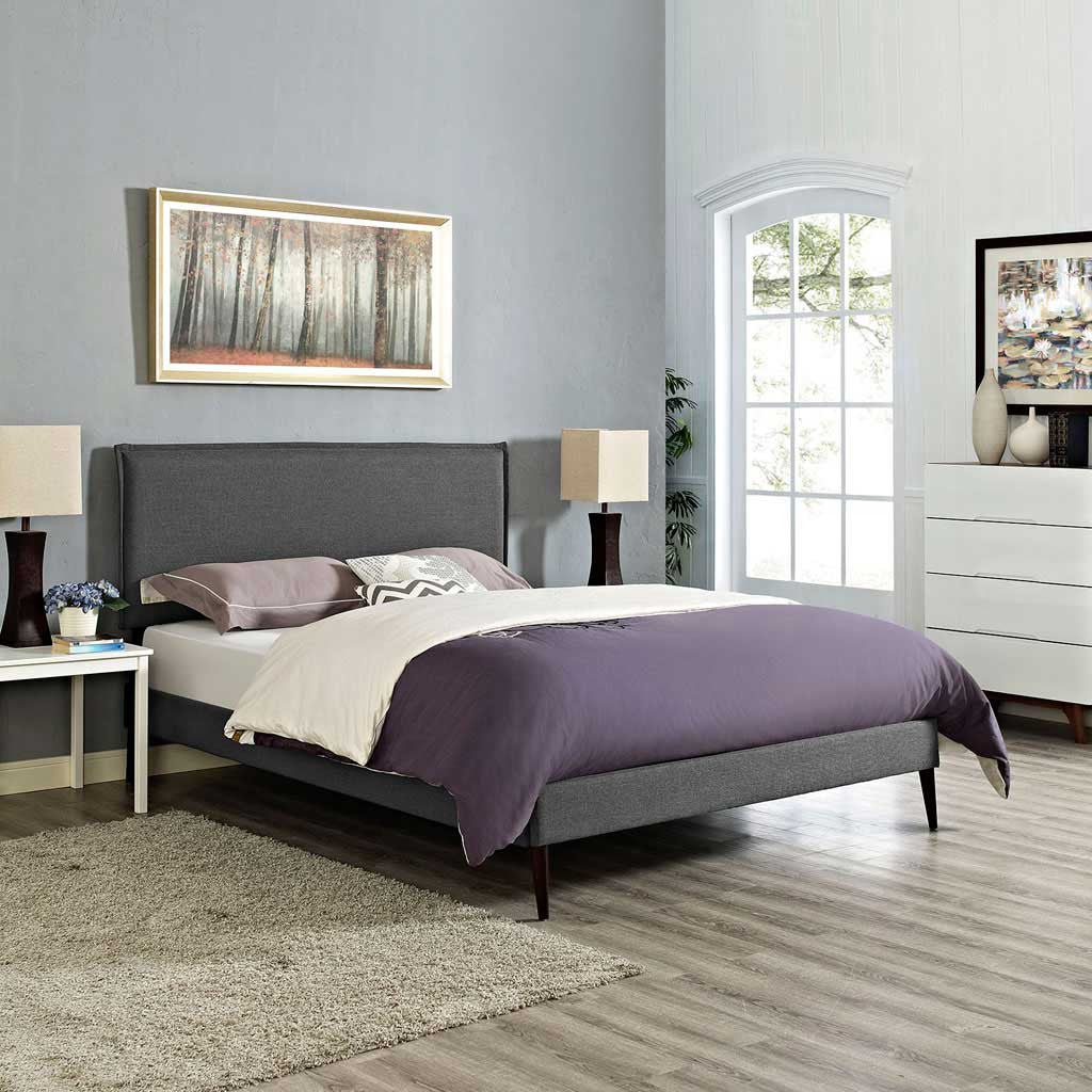 Caslon Fabric Platform Bed Gray - Image 5