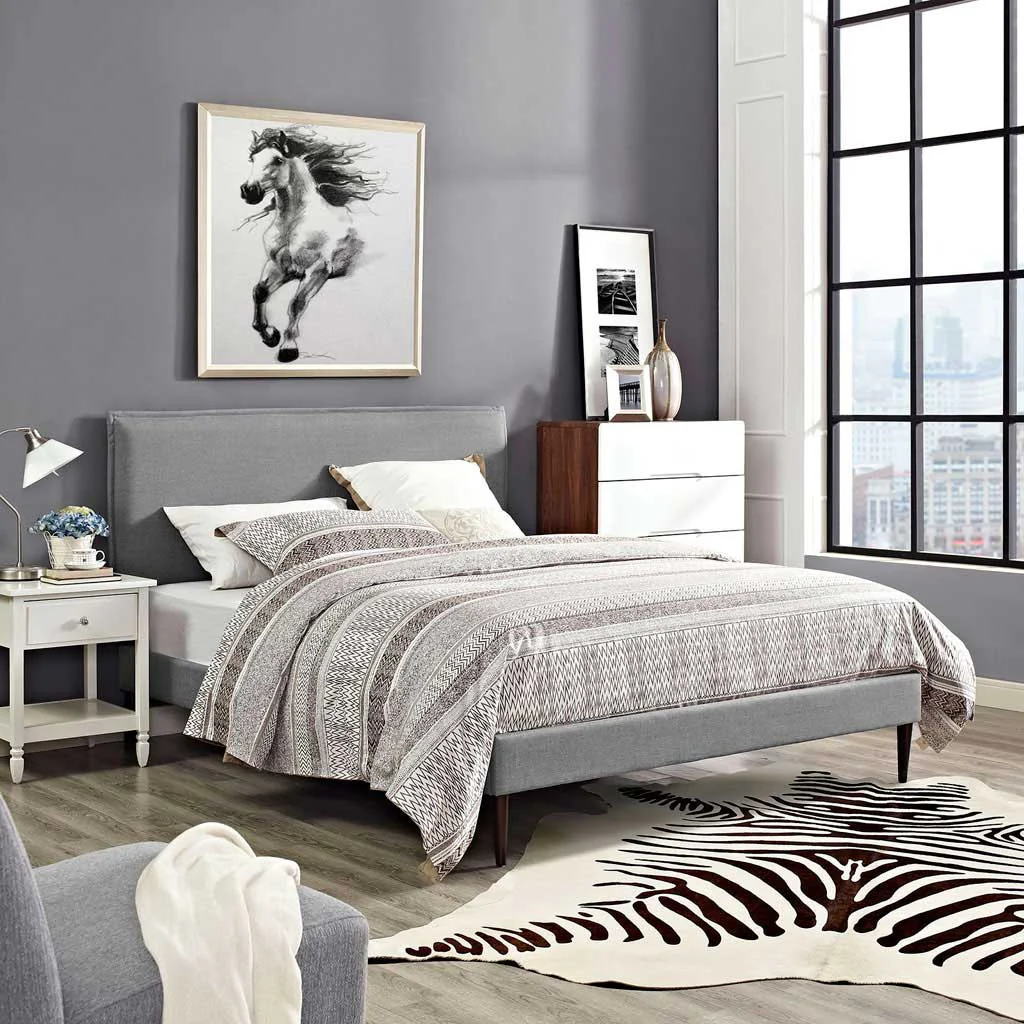 Caslon Fabric Platform Bed Light Gray - Image 5