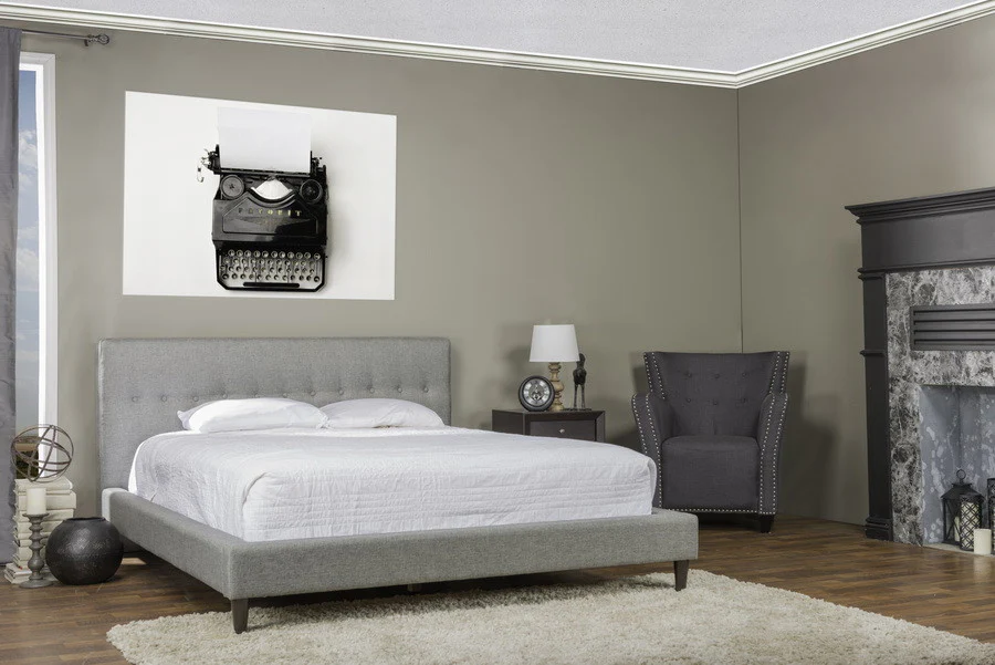 Cass Gray Linen Bed - Image 5