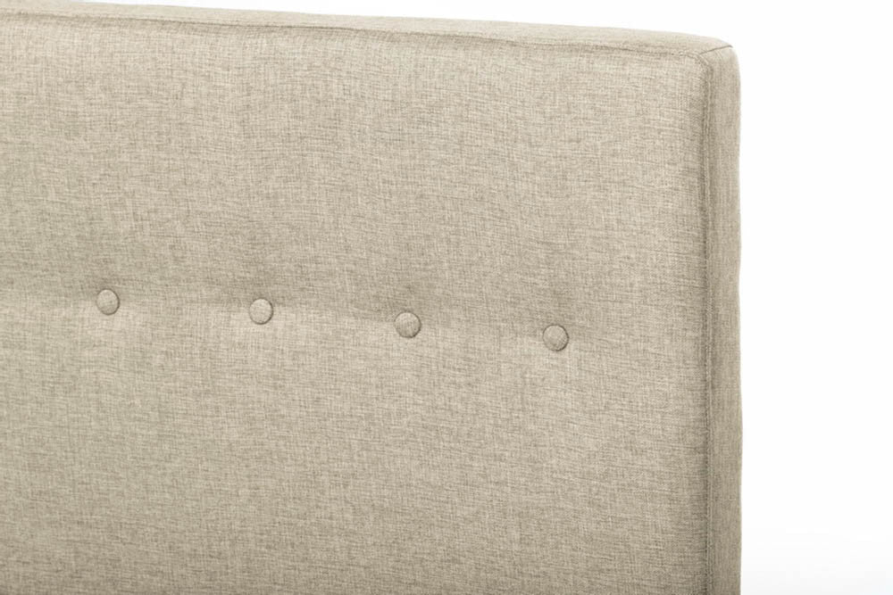 Cass Light Beige Linen Bed - Image 3