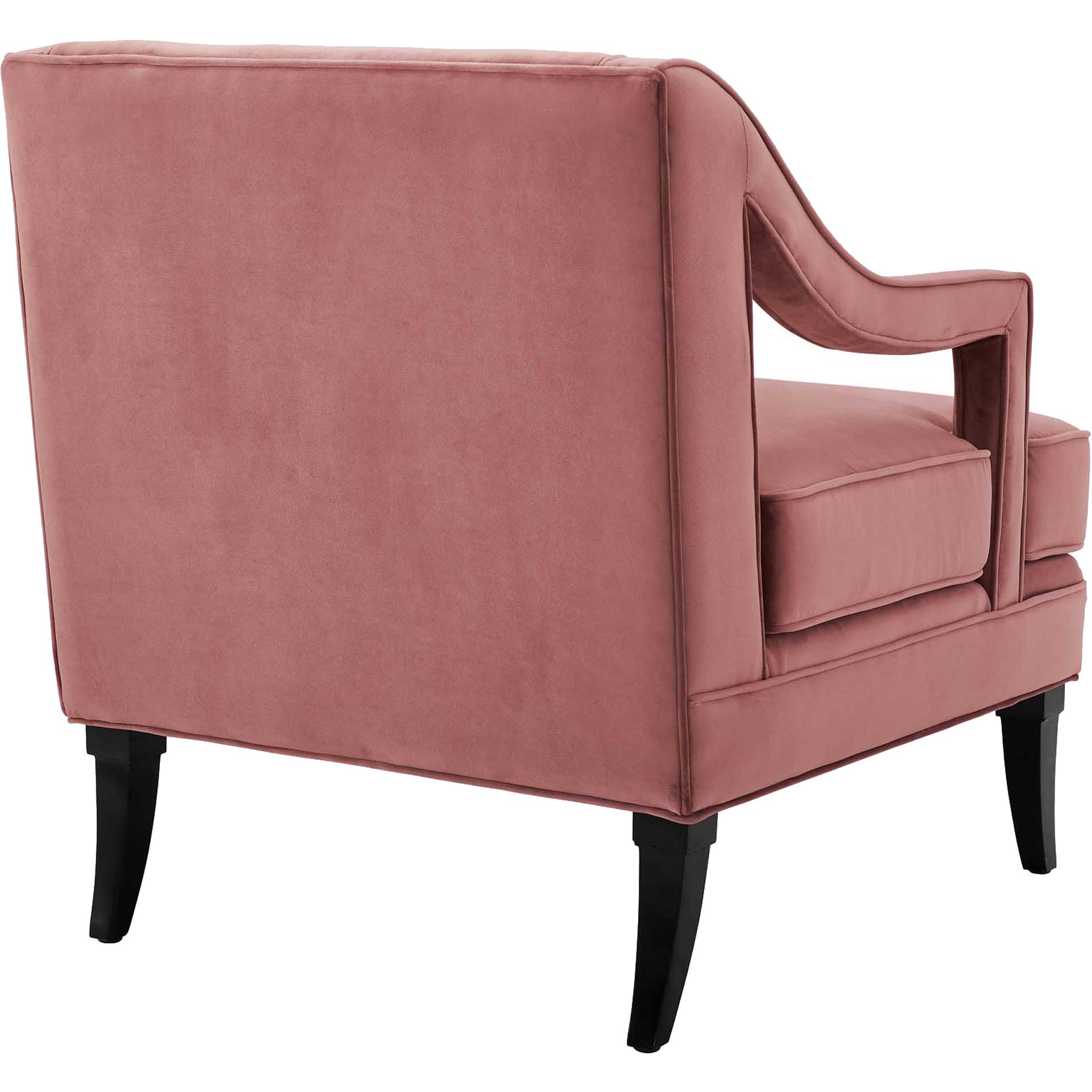 Cassandra Upholstered Velvet Armchair Dusty Rose - Image 3