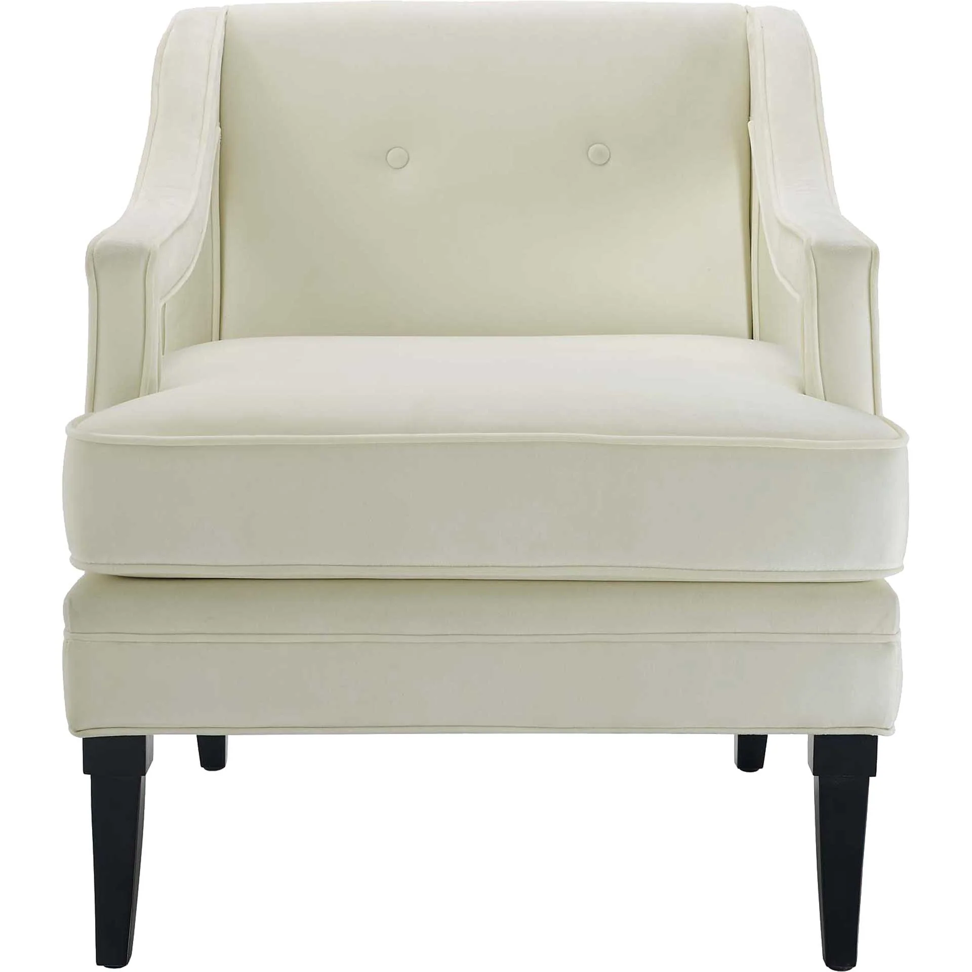 Cassandra Upholstered Velvet Armchair Ivory - Image 2