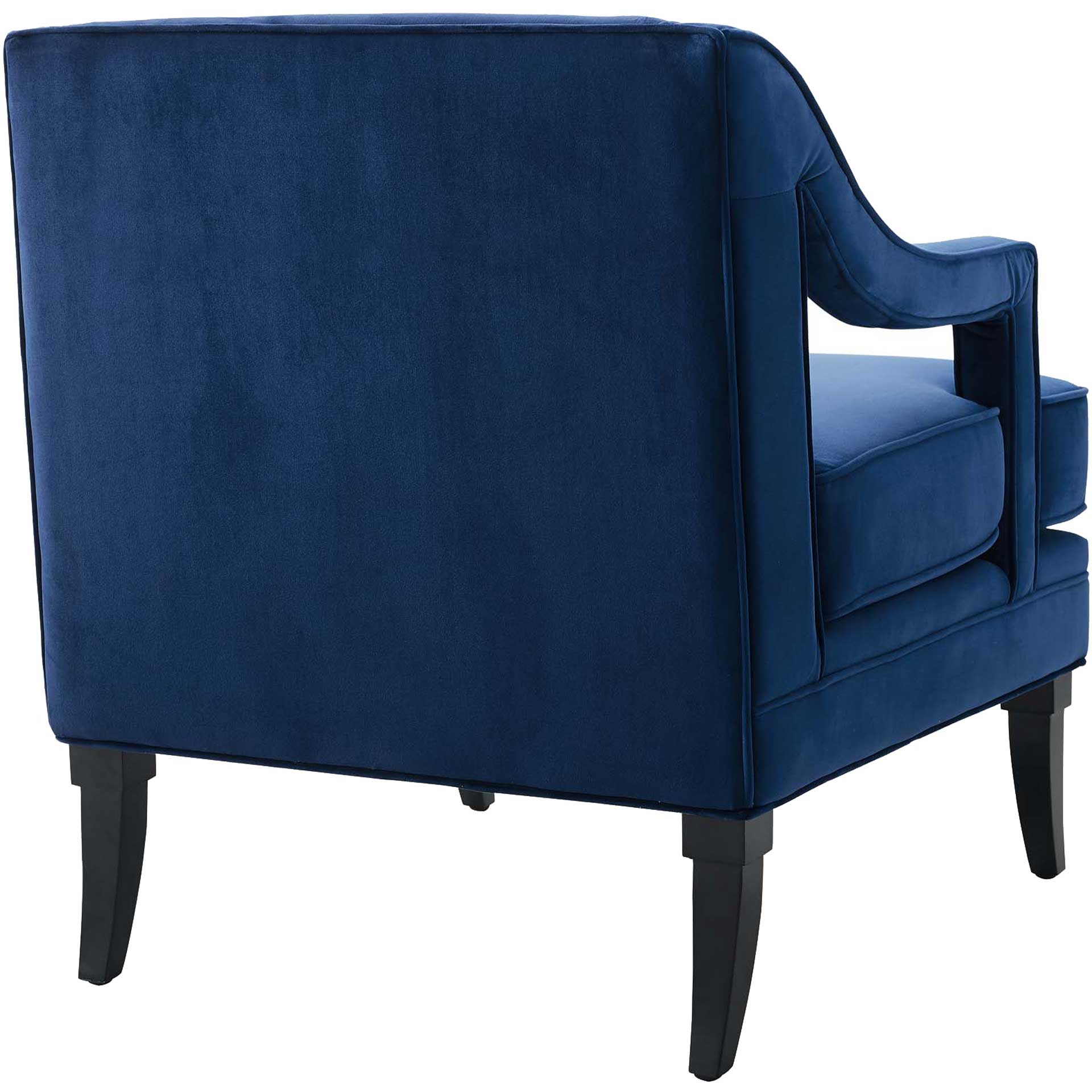 Cassandra Upholstered Velvet Armchair Navy - Image 3