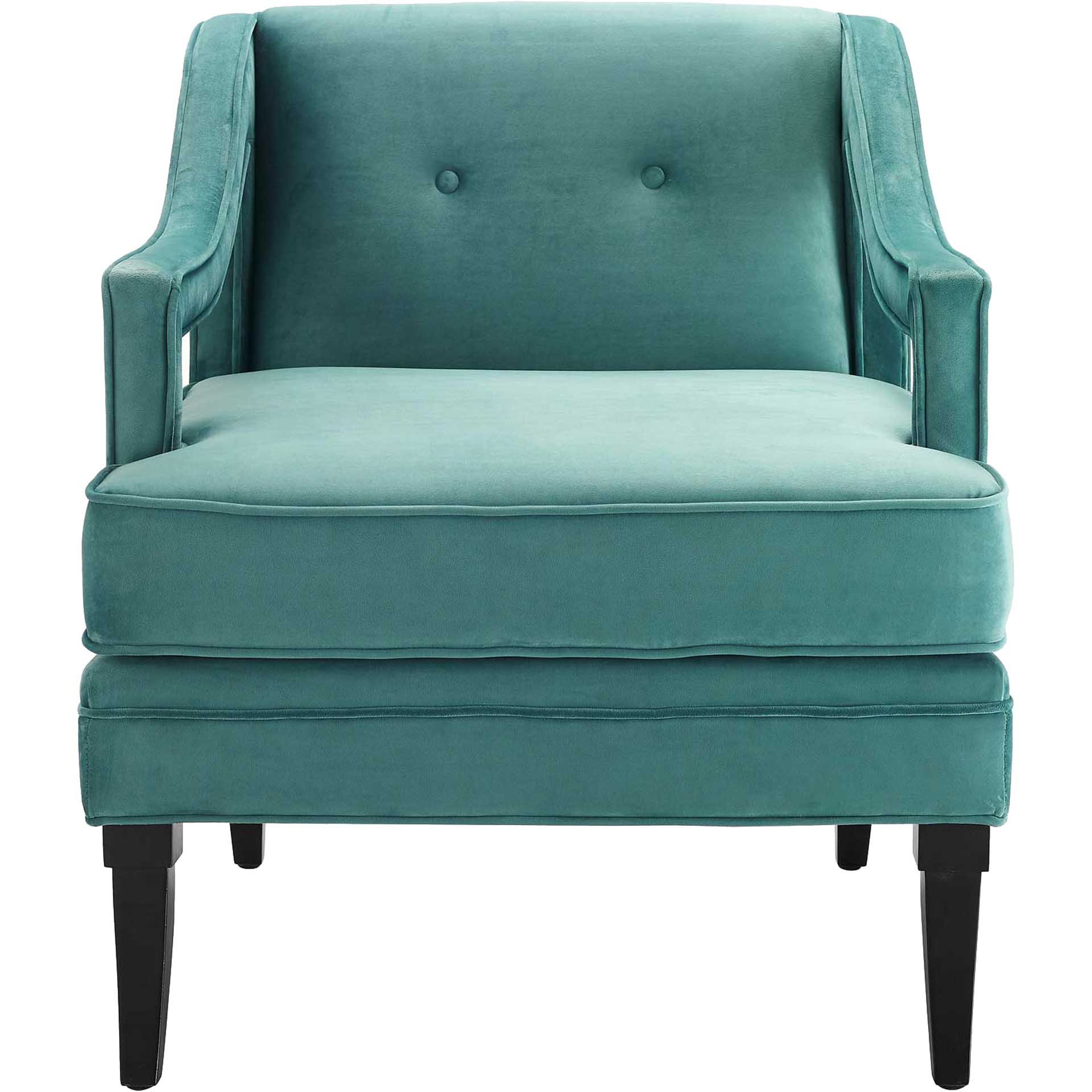 Cassandra Upholstered Velvet Armchair Teal - Image 2