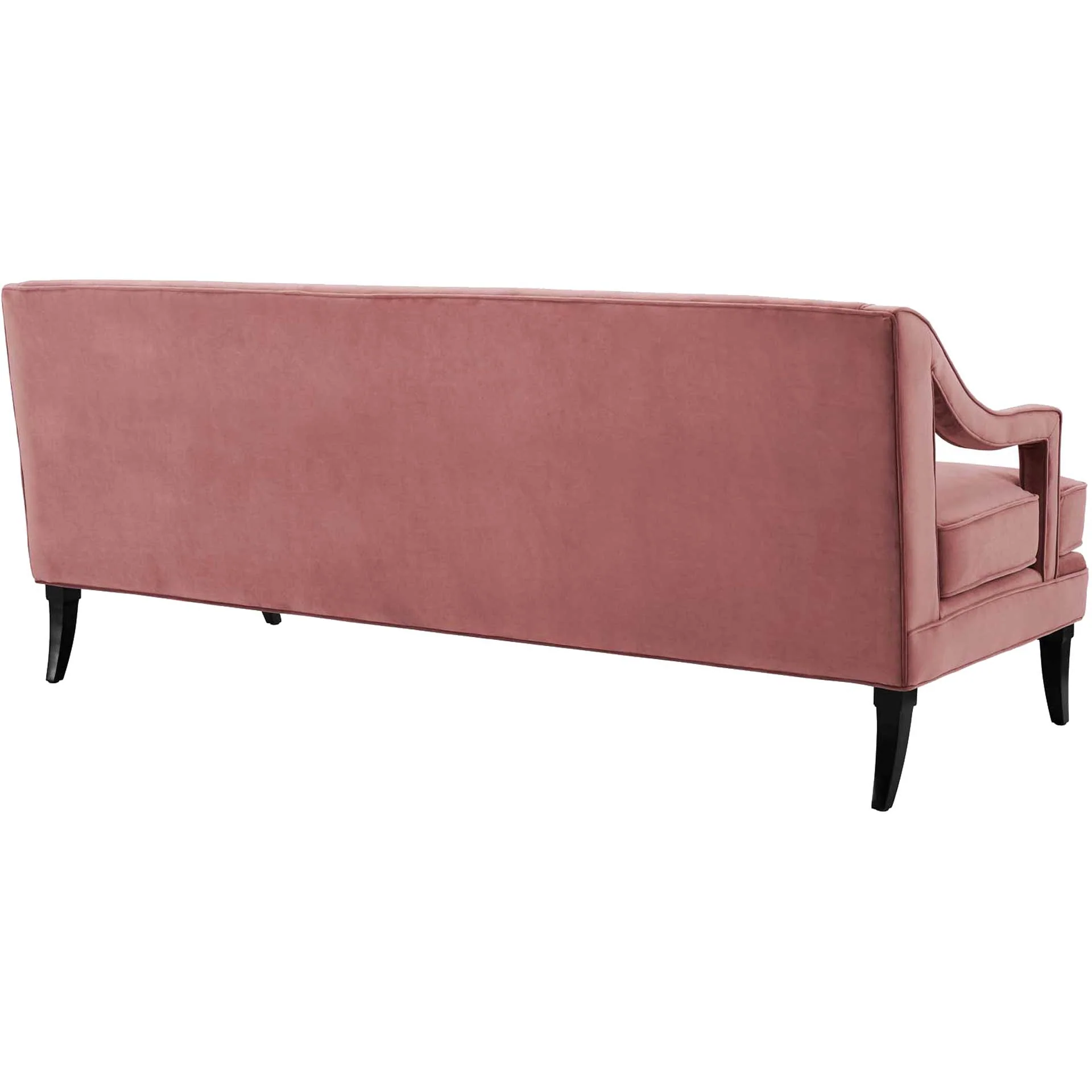 Cassandra Upholstered Velvet Sofa Dusty Rose - Image 3