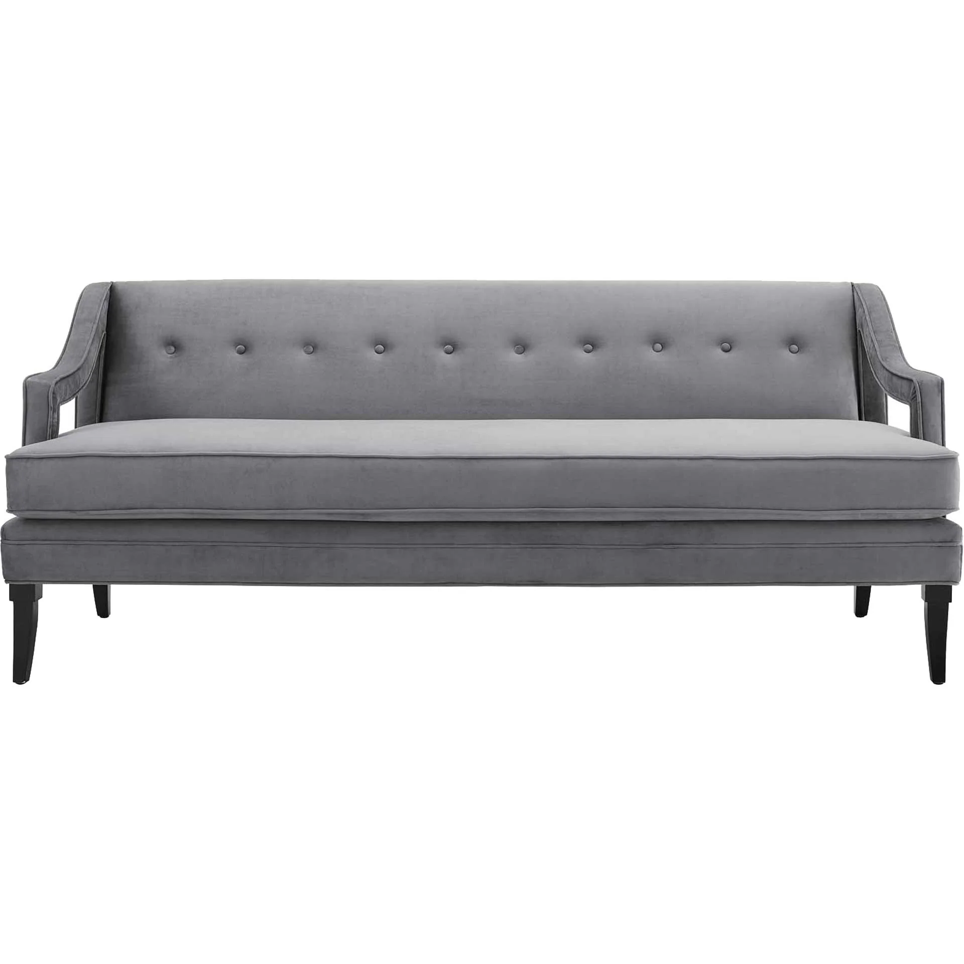 Cassandra Upholstered Velvet Sofa Gray - Image 2