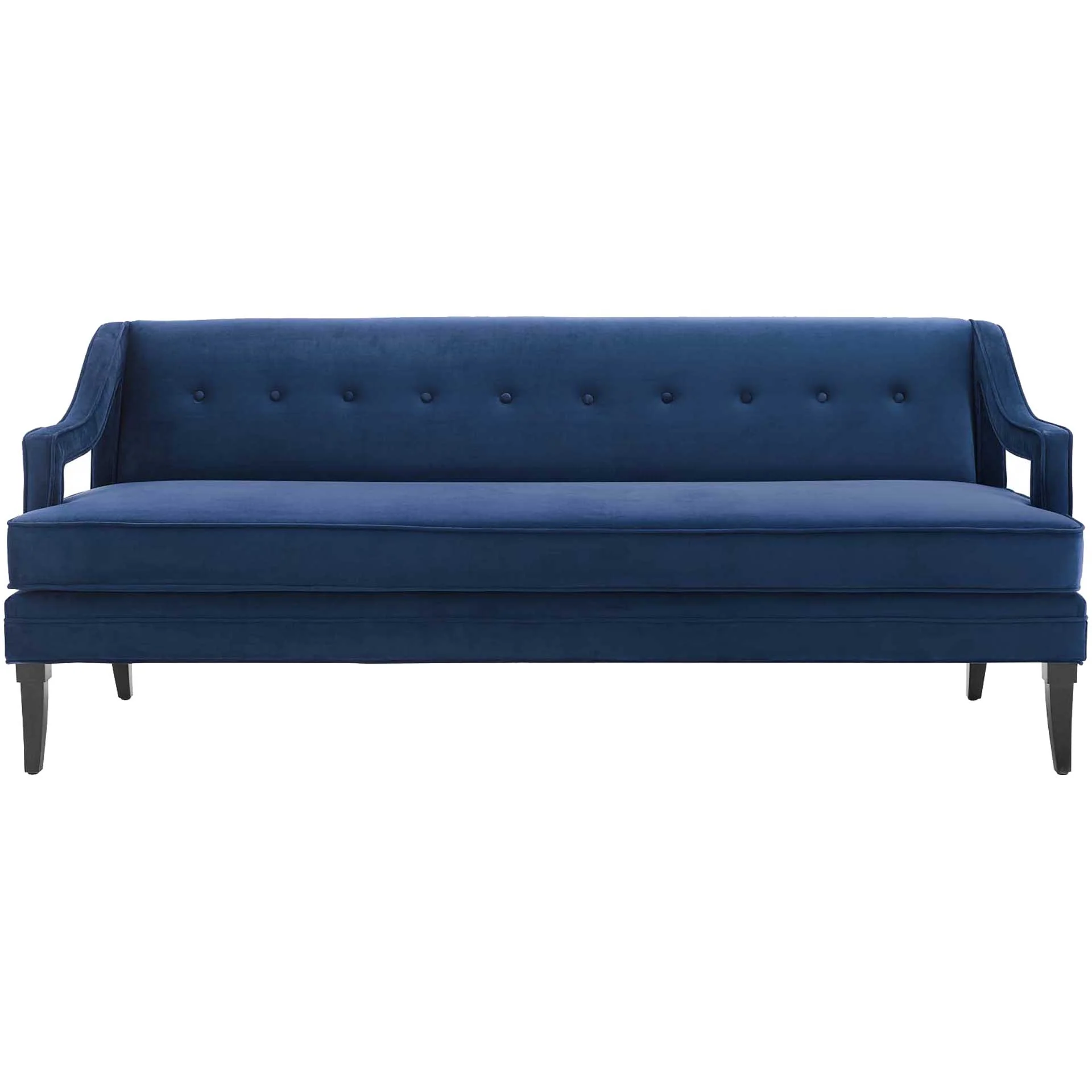 Cassandra Upholstered Velvet Sofa Navy - Image 2