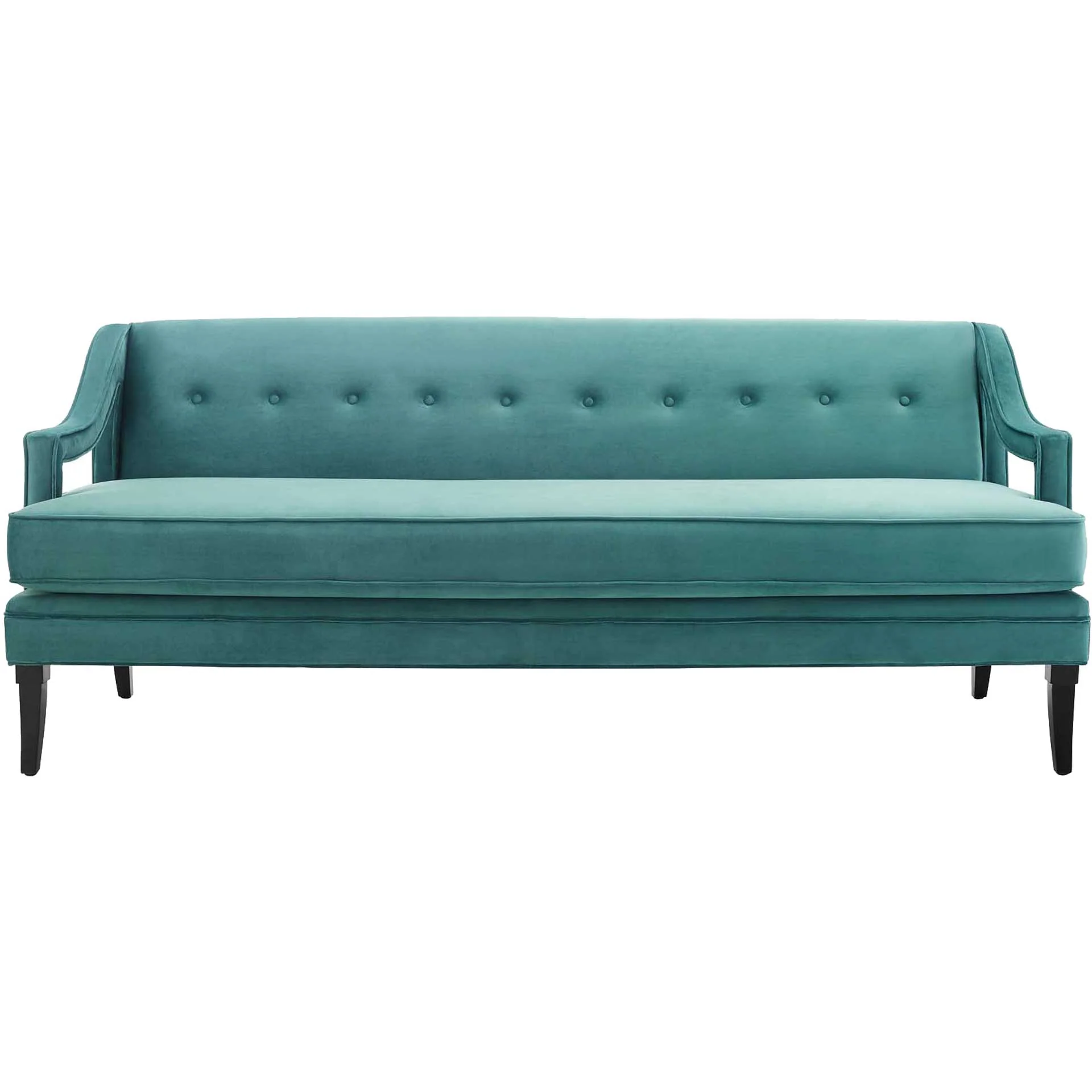 Cassandra Upholstered Velvet Sofa Teal - Image 2