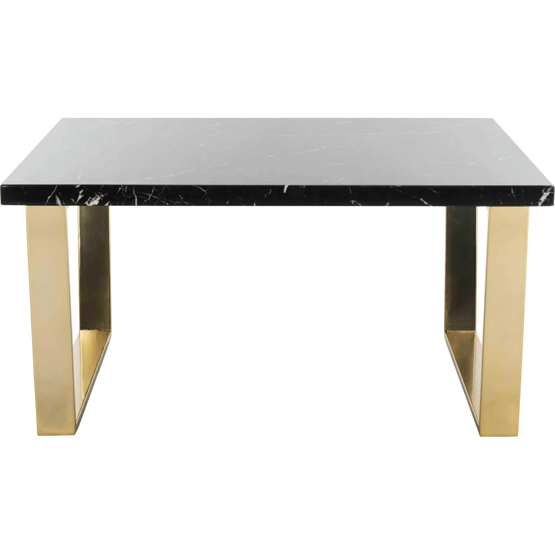 Cassidy Square Coffee Table Black Marble/Brass - Image 2