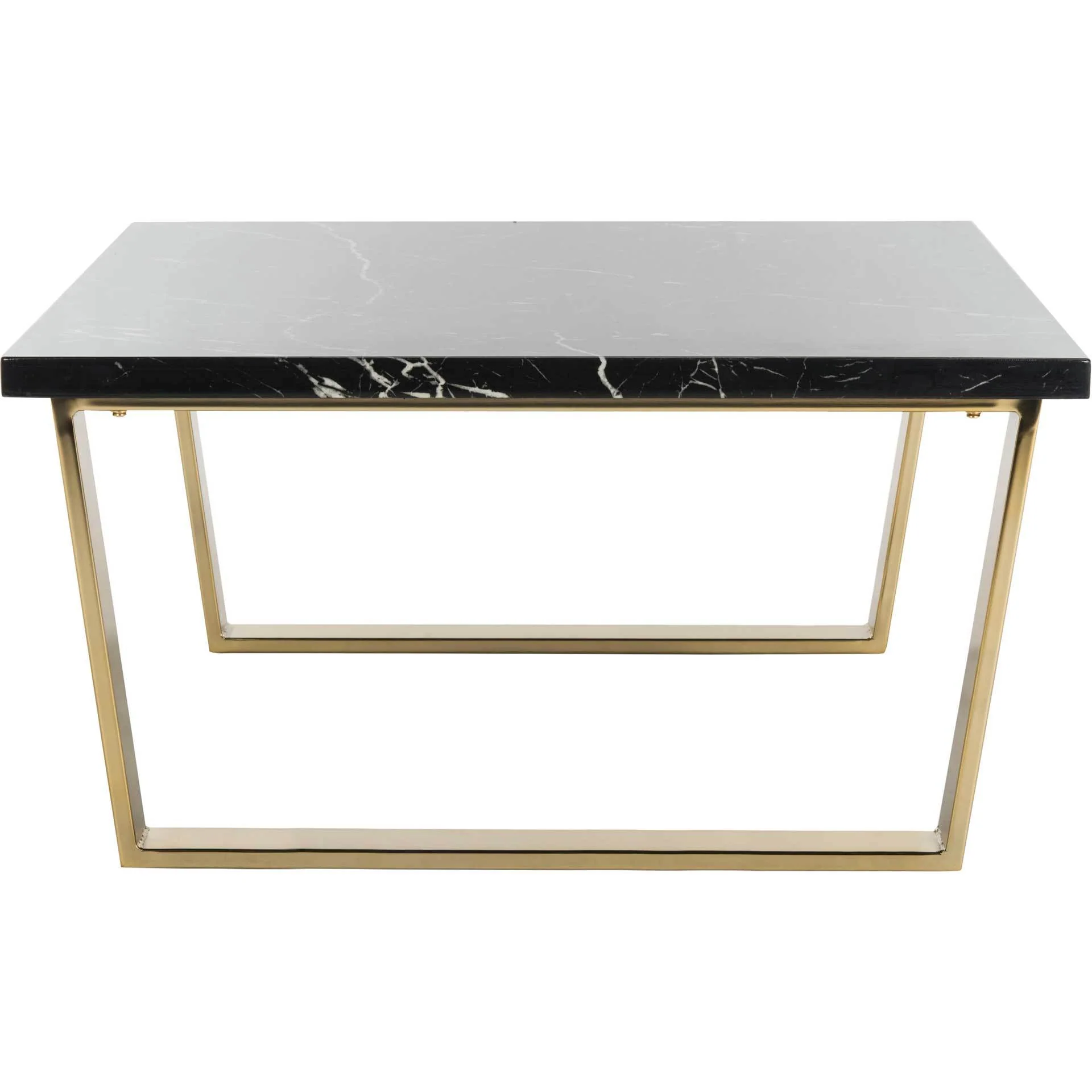 Cassidy Square Coffee Table Black Marble/Brass - Image 3