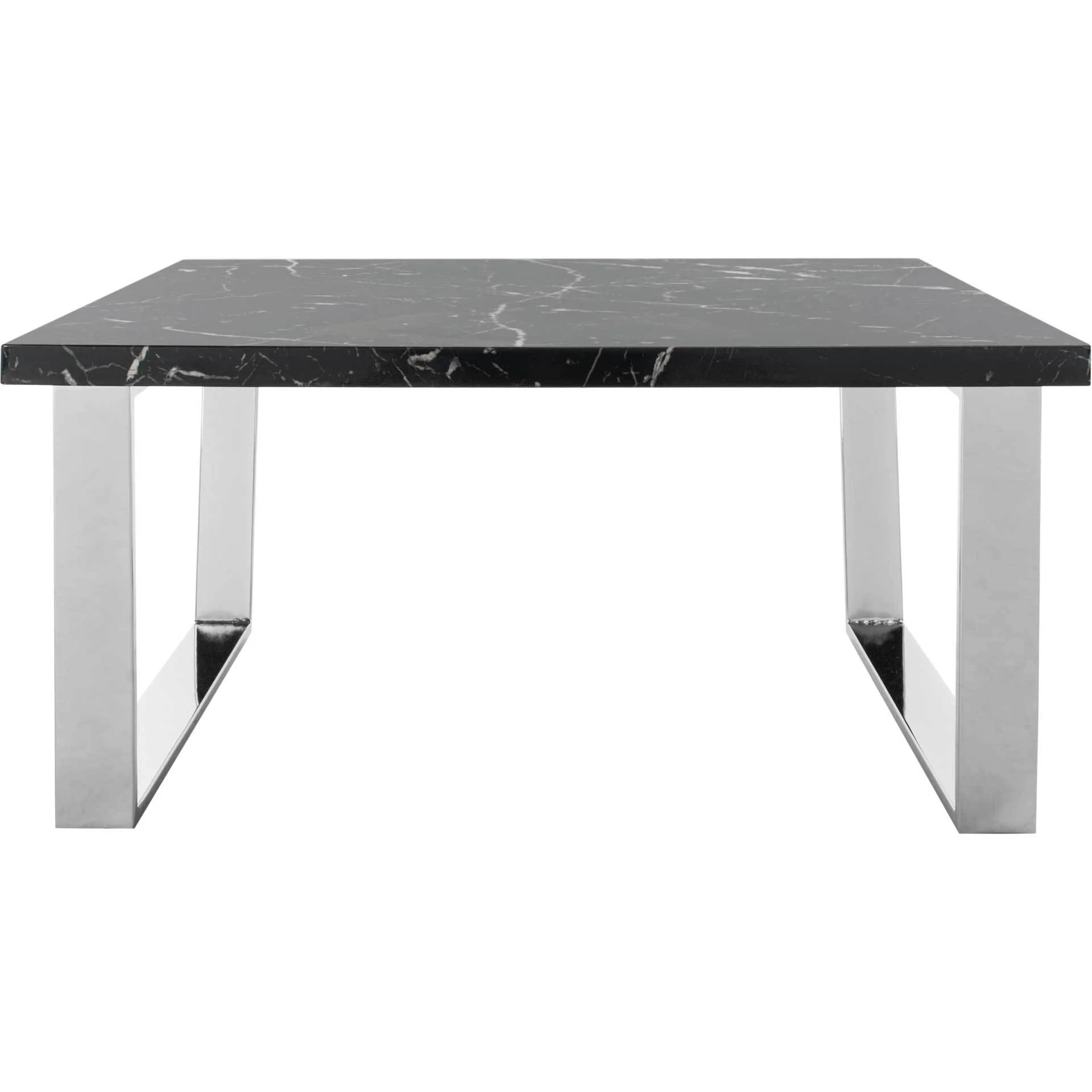 Cassidy Square Coffee Table Black Marble/Chrome - Image 2
