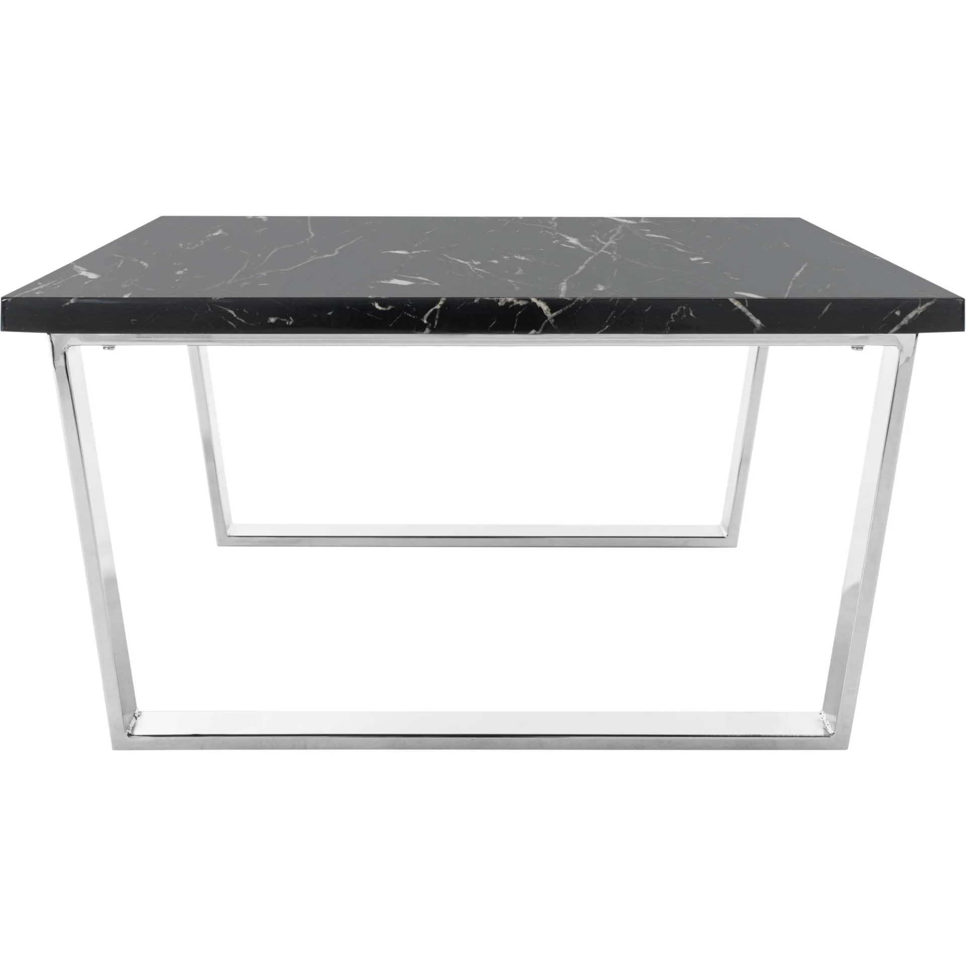 Cassidy Square Coffee Table Black Marble/Chrome - Image 3