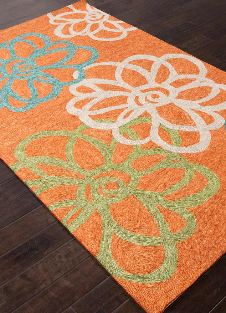Catalina Blossomed Orange Area Rug - Image 2