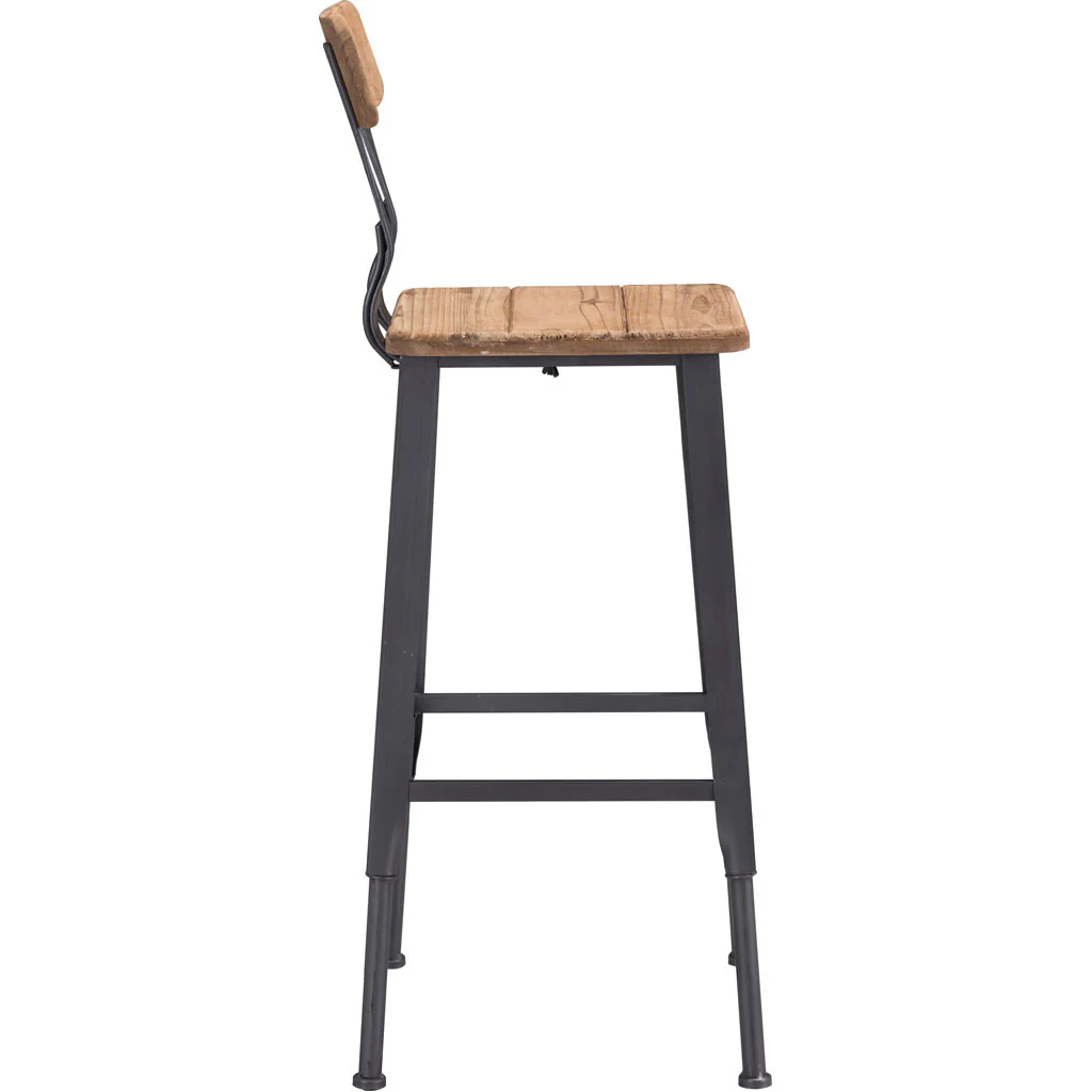 Catania Bar Chair Natural Pine & Industrial Gray - Image 2
