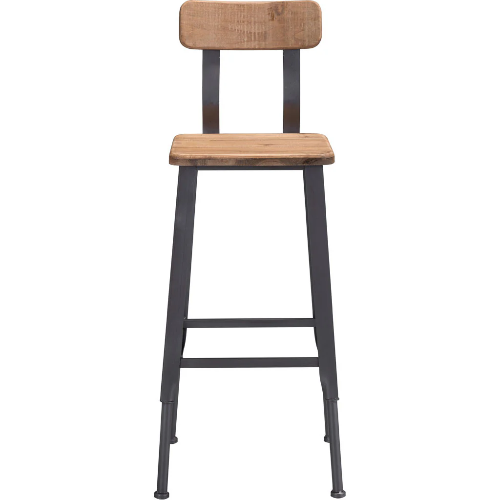 Catania Bar Chair Natural Pine & Industrial Gray - Image 3